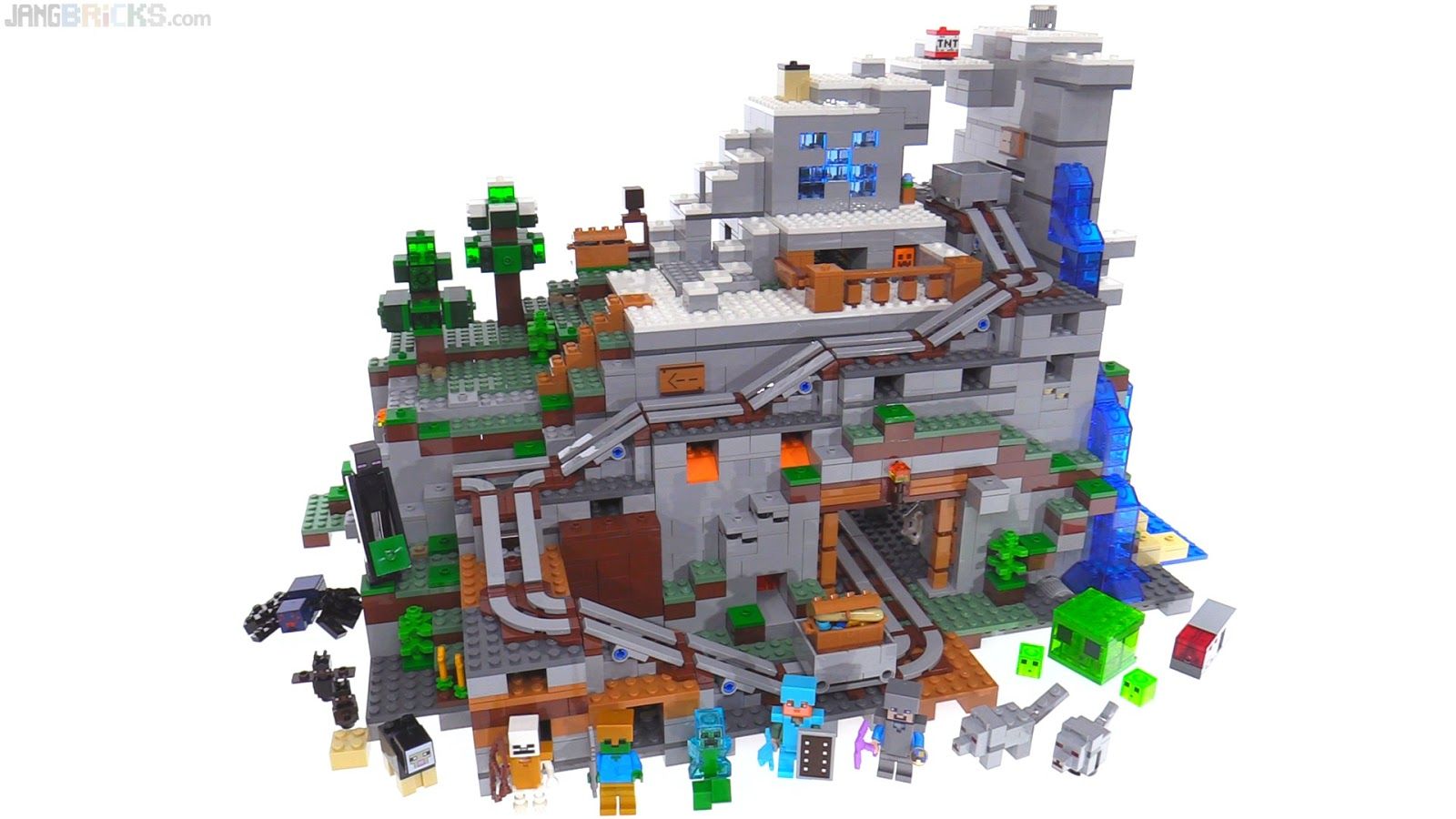 LEGO Minecraft montagna caverna, gioco sandbox, 1600x900 900p, Desktop