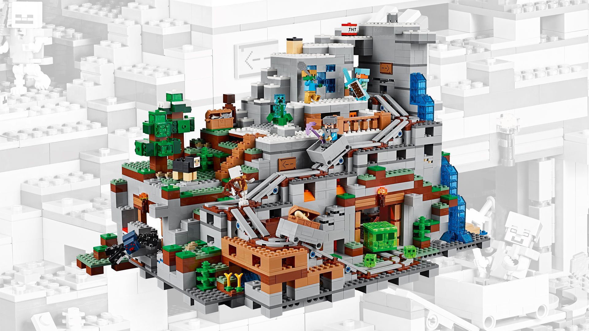 LEGO Minecraft montagna caverna, 1920x1080 Full HD 1080p, PC Desktop