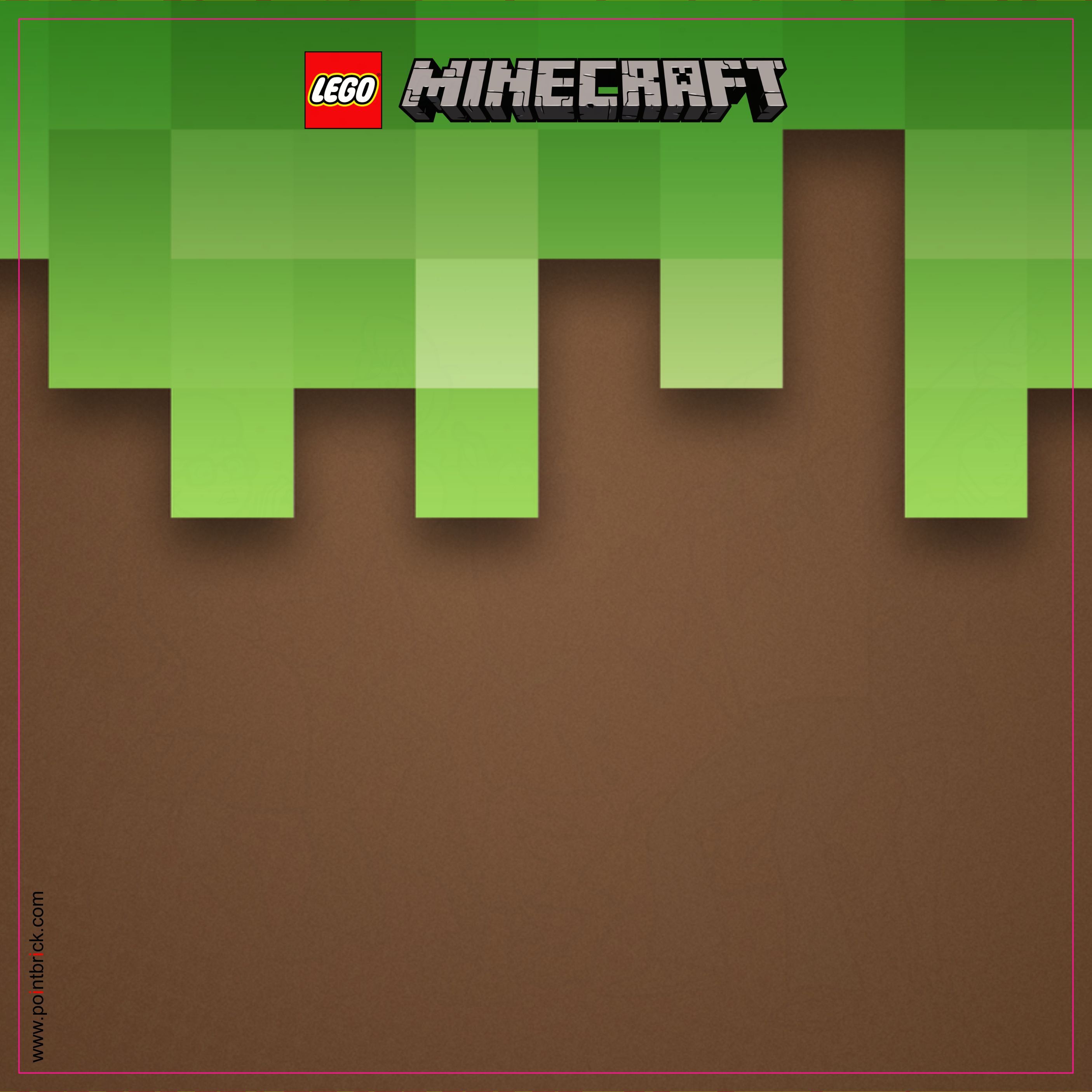 LEGO Minecraft logo, erba pixel, 2811x2811 2K+, Laptop