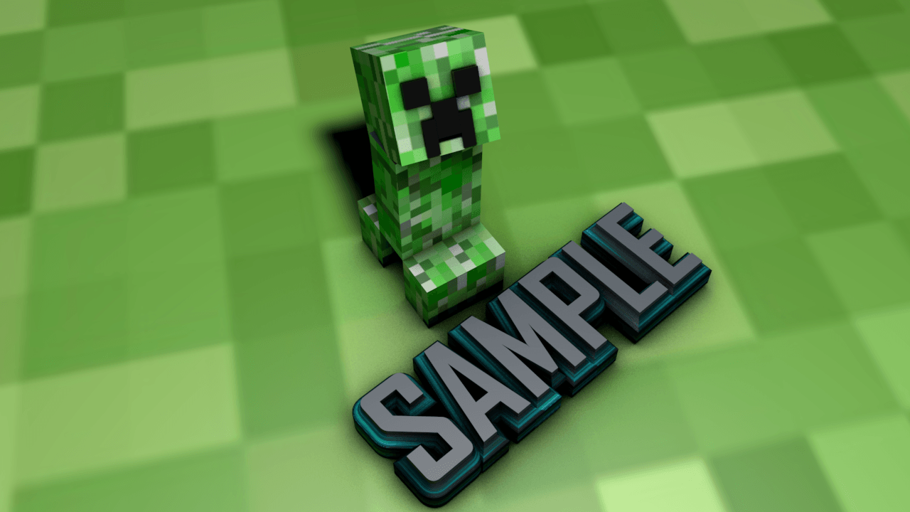 Creeper 3D Minecraft verde, 1280x720 720p, PC