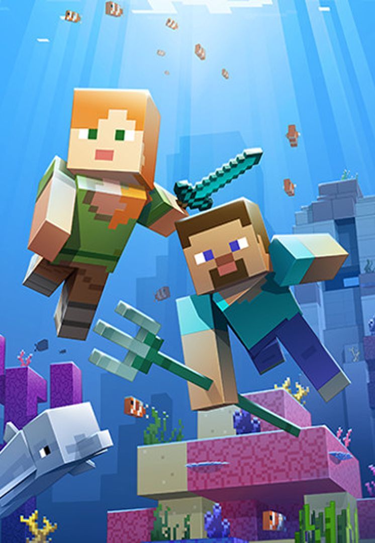Minecraft personaggi subacquei aggiornamento, 746x1080 Verticale, Telefono