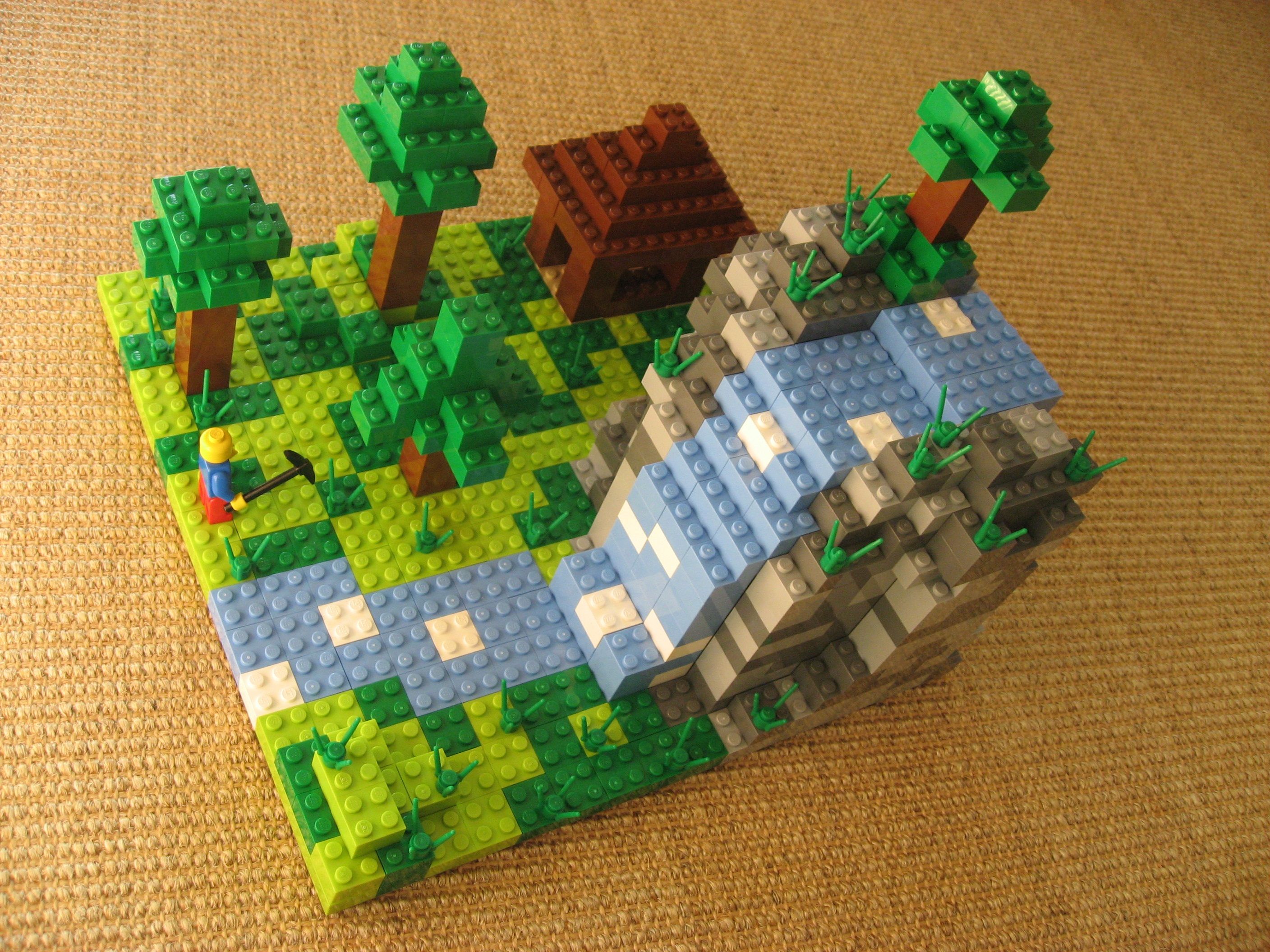 Diorama LEGO Minecraft paesaggio, 2816x2112 2K+, Monitor Gaming