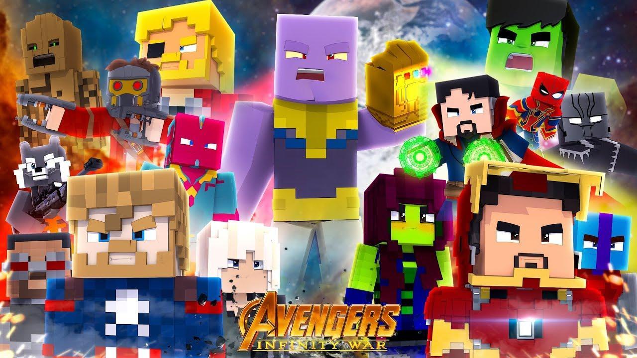 Avengers stile Minecraft personaggi, Marvel, 1280x720 720p, PC