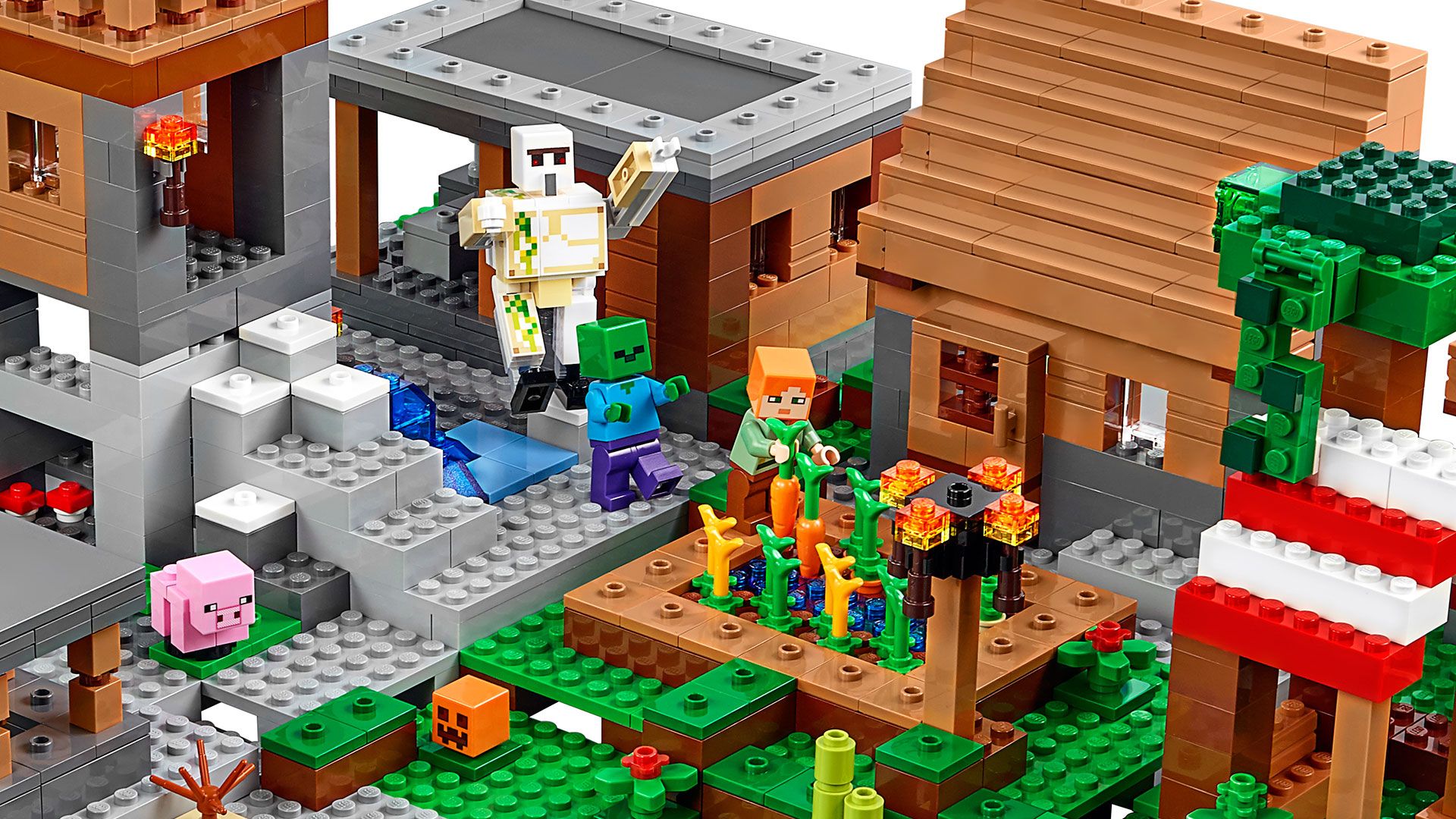 Set LEGO Minecraft villaggio, Mojang, 1920x1080 1080p, PC