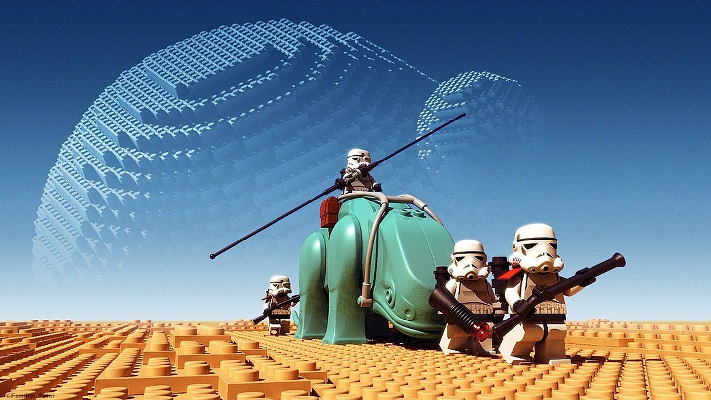 LEGO Stormtrooper Star Wars deserto, 1440x810 720p, PC
