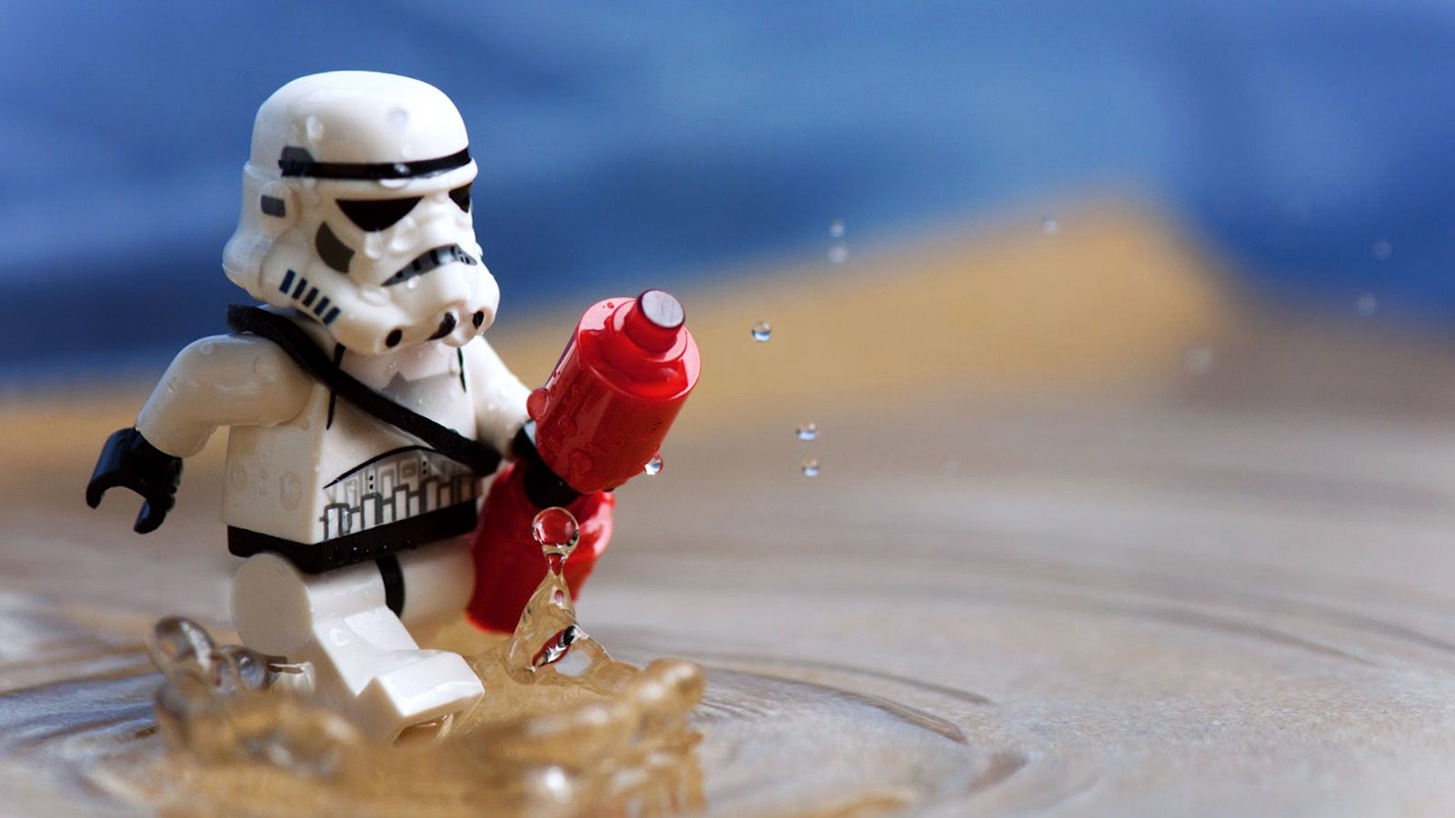 Stormtrooper LEGO con pistola ad acqua, mattoncini, 1600x900 900p, Desktop