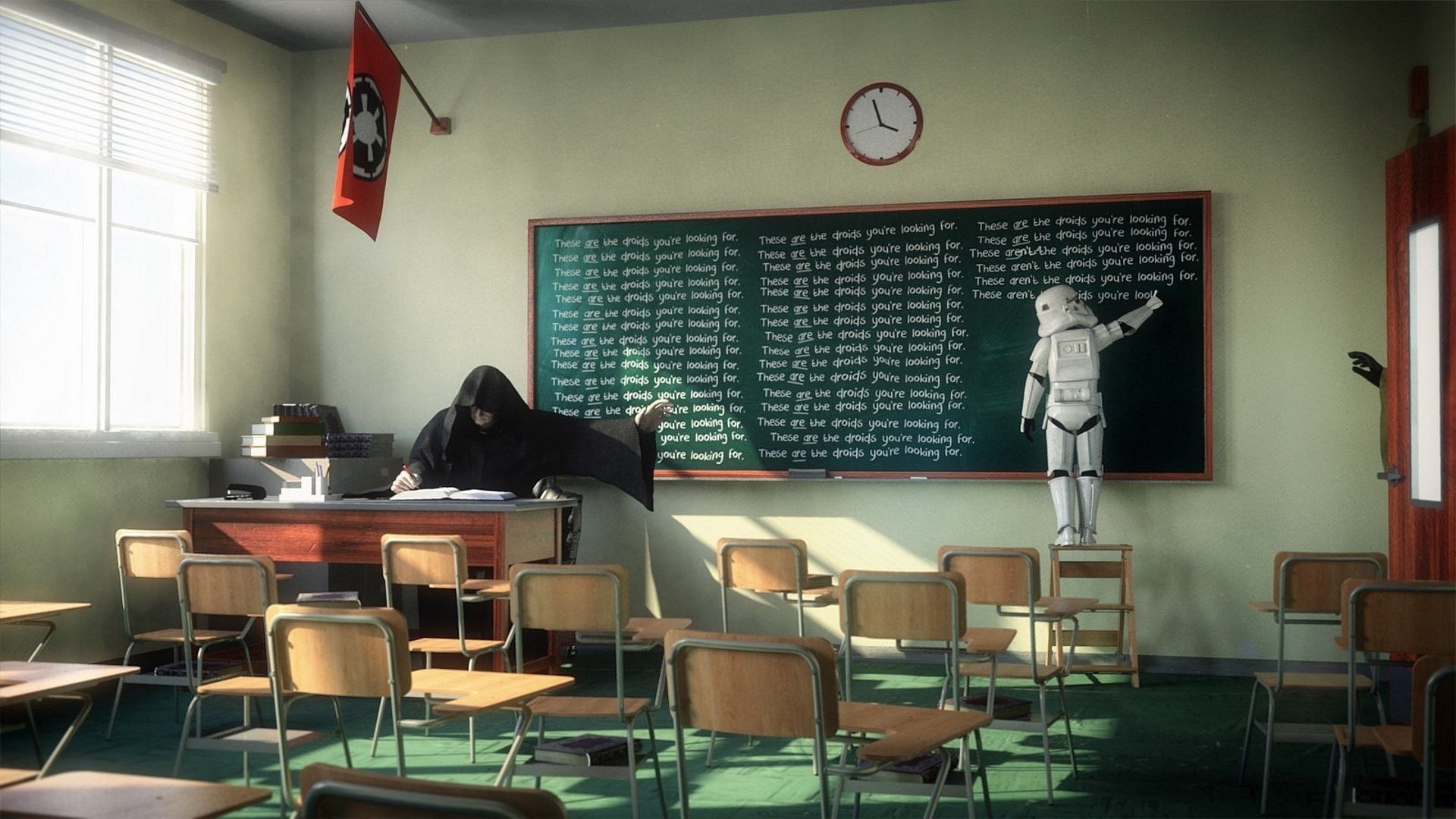 Stormtrooper aula scolastica LEGO, 1920x1080 1080p, Desktop