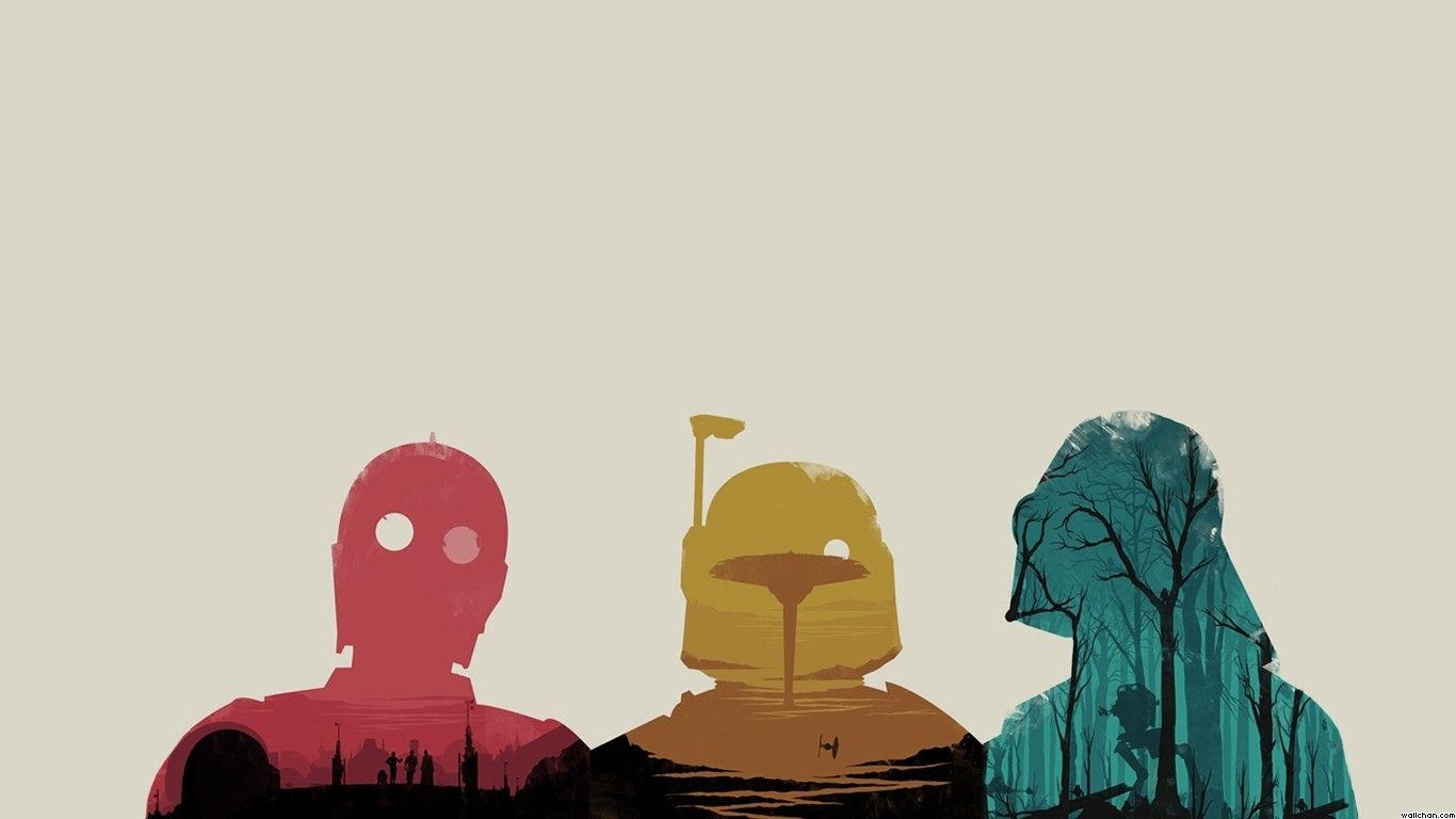 Silhouette personaggi LEGO Star Wars, 1366x768 HD, PC Desktop