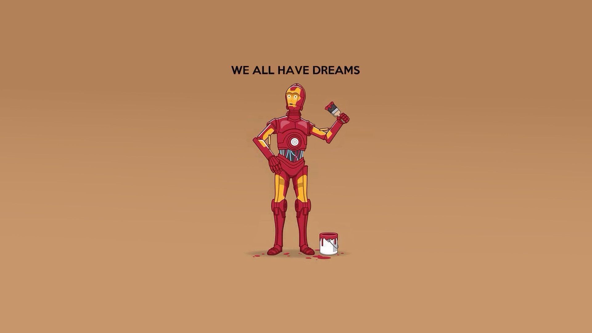 Iron Man in posa C-3PO, Tony Stark, 1920x1080 Full HD 1080p, PC