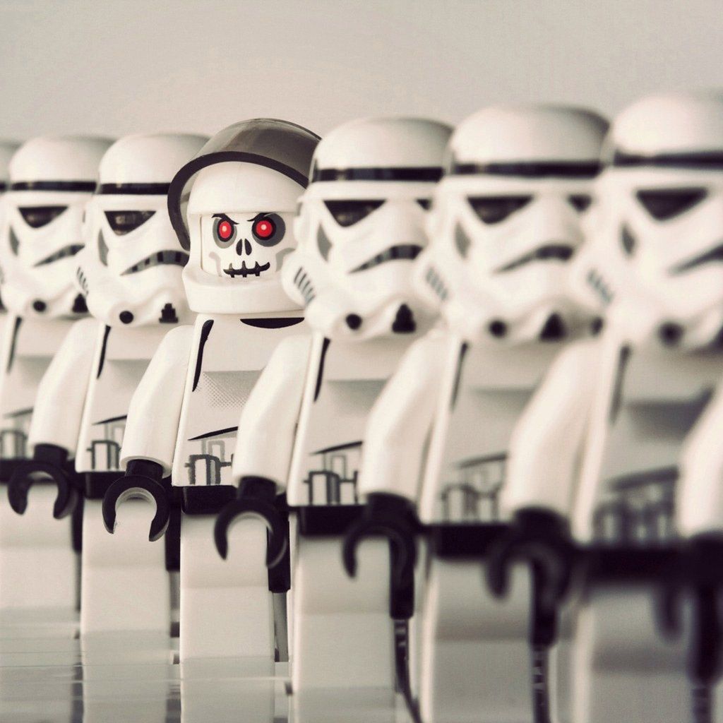 LEGO Stormtrooper con teschio, 1024x1024 HD, PC Desktop
