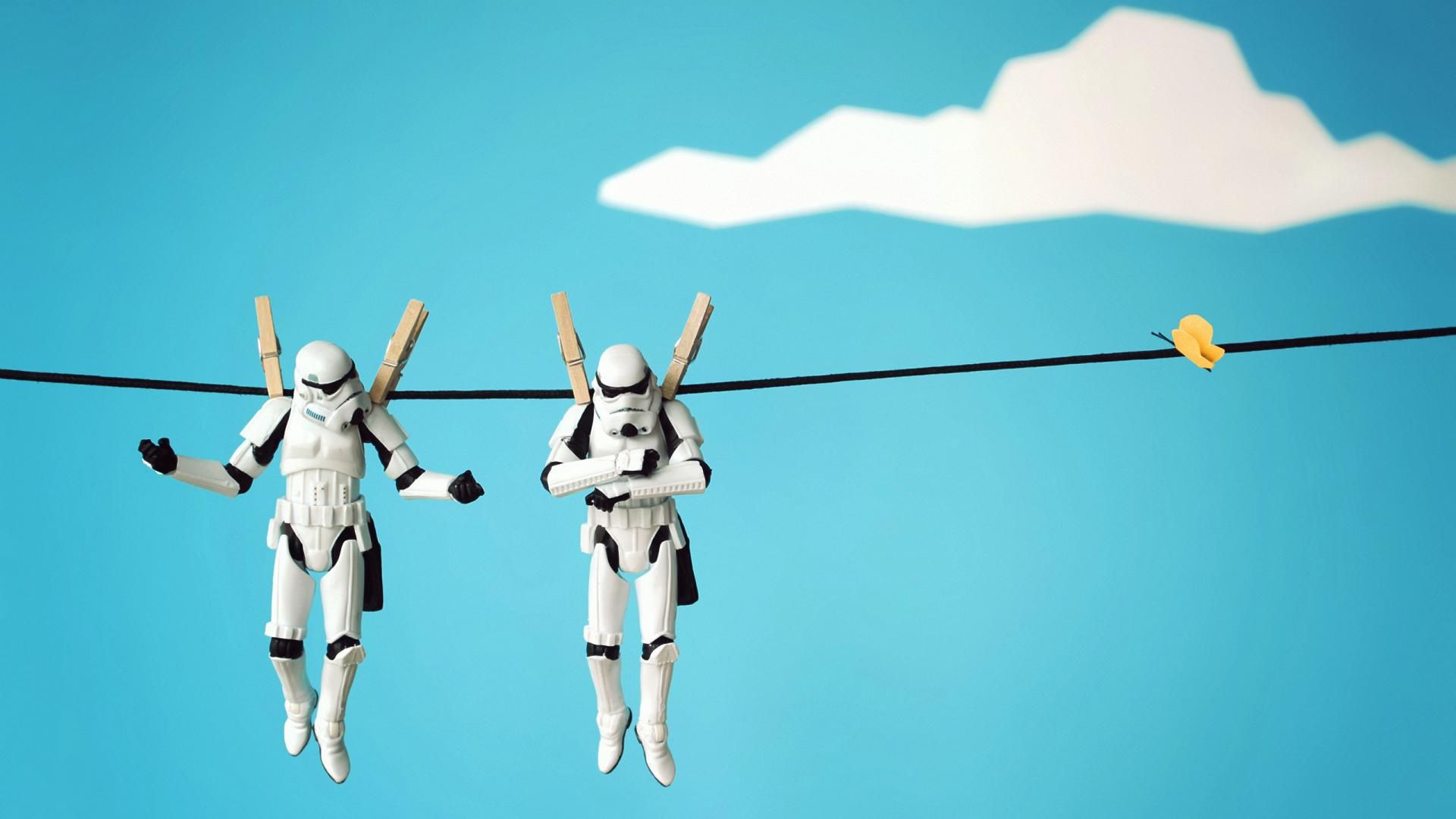 Stormtrooper LEGO appesi corda, 1920x1080 Full HD 1080p, PC