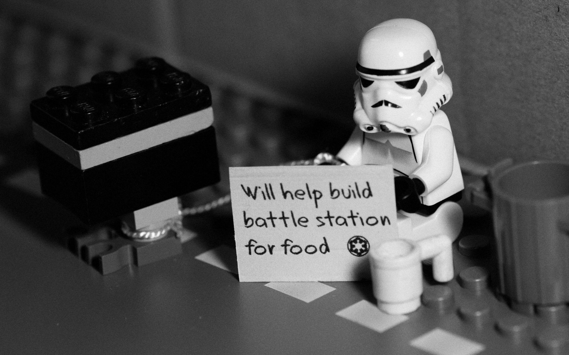 Stormtrooper LEGO con cartello, 1920x1200 Full HD+, PC