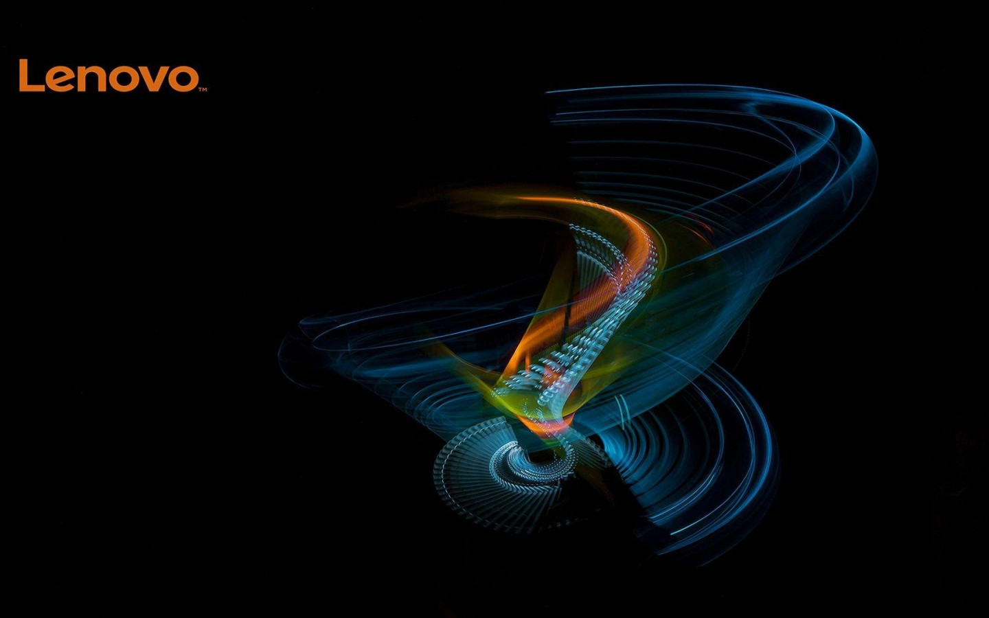 Logo Lenovo con onde astratte, 1440x900 HD, Desktop