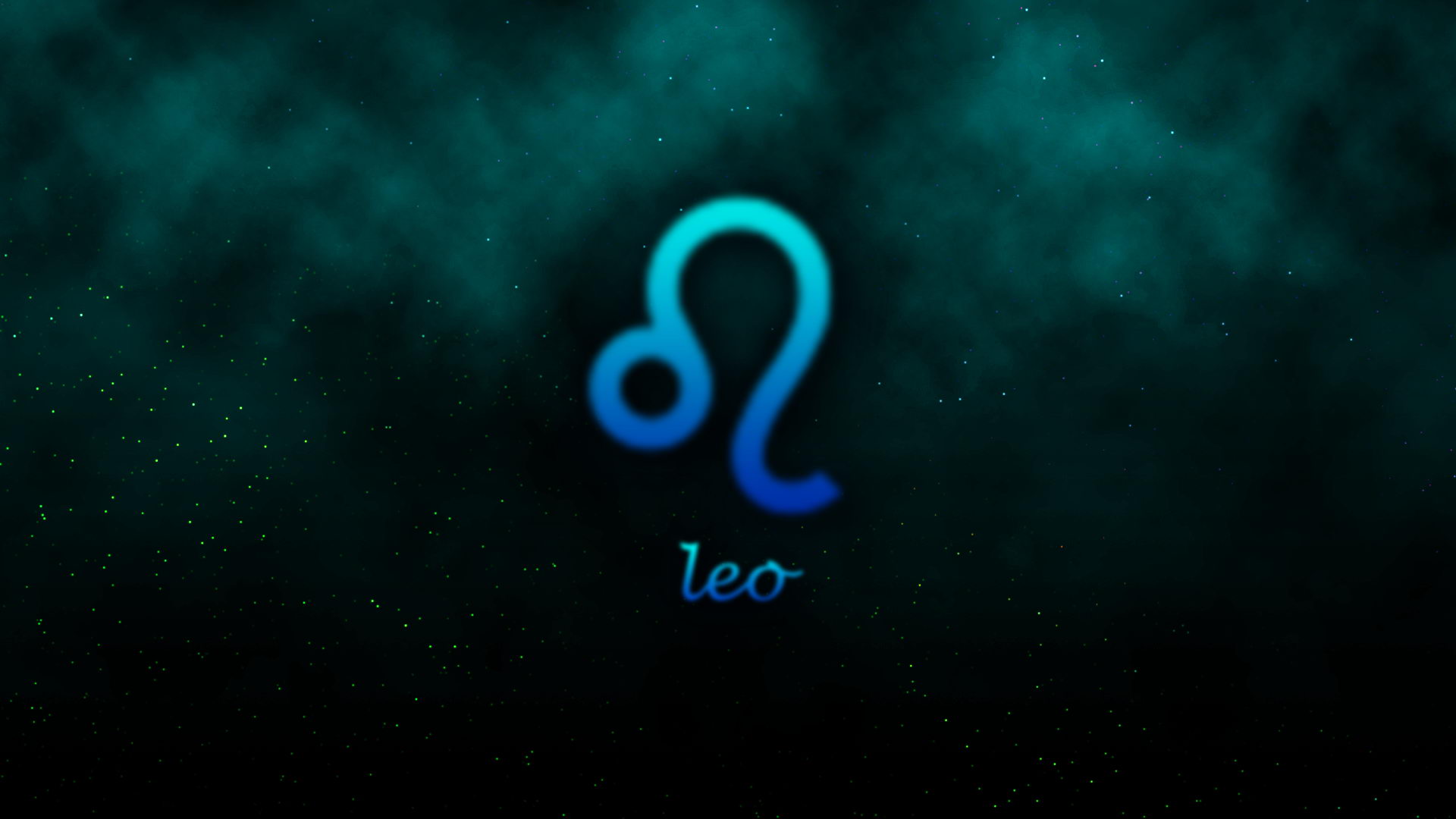 Simbolo zodiacale Leone blu, 1920x1080 Full HD, PC