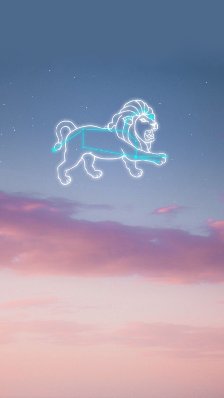 Costellazione Leone cielo rosa, 736x1308 Verticale, Mobile