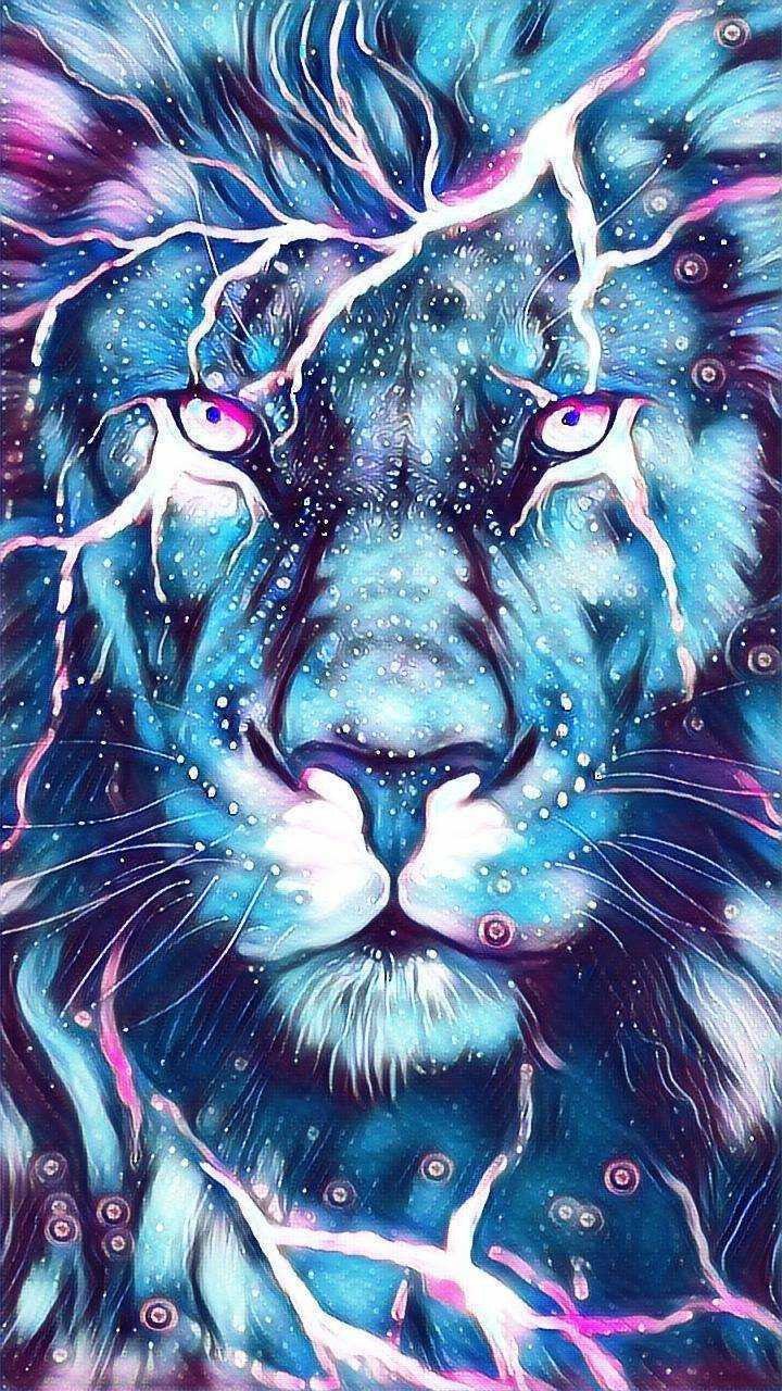 Leone cosmico blu stellato, 720x1280 Full HD Verticale, Realme