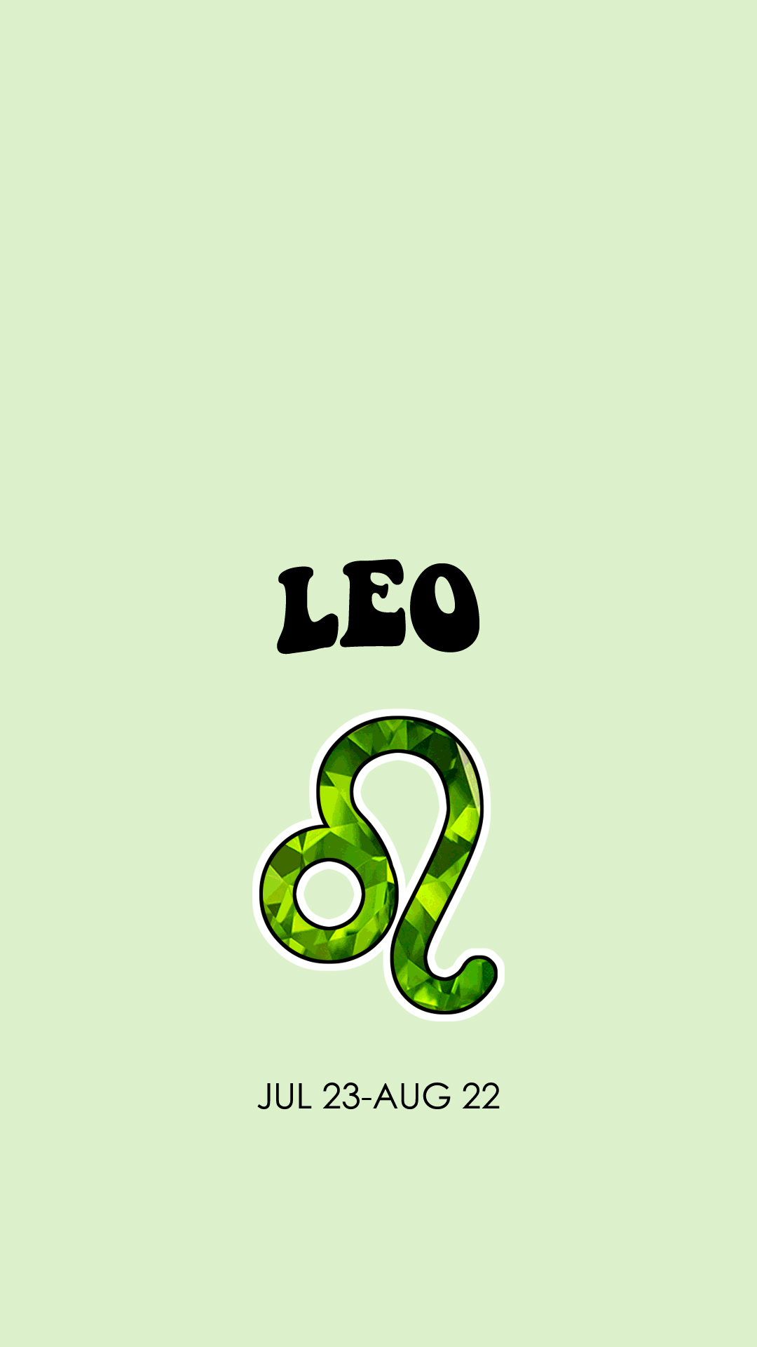 Simbolo zodiacale Leone verde, 1080x1920 Full HD Verticale, Samsung Galaxy