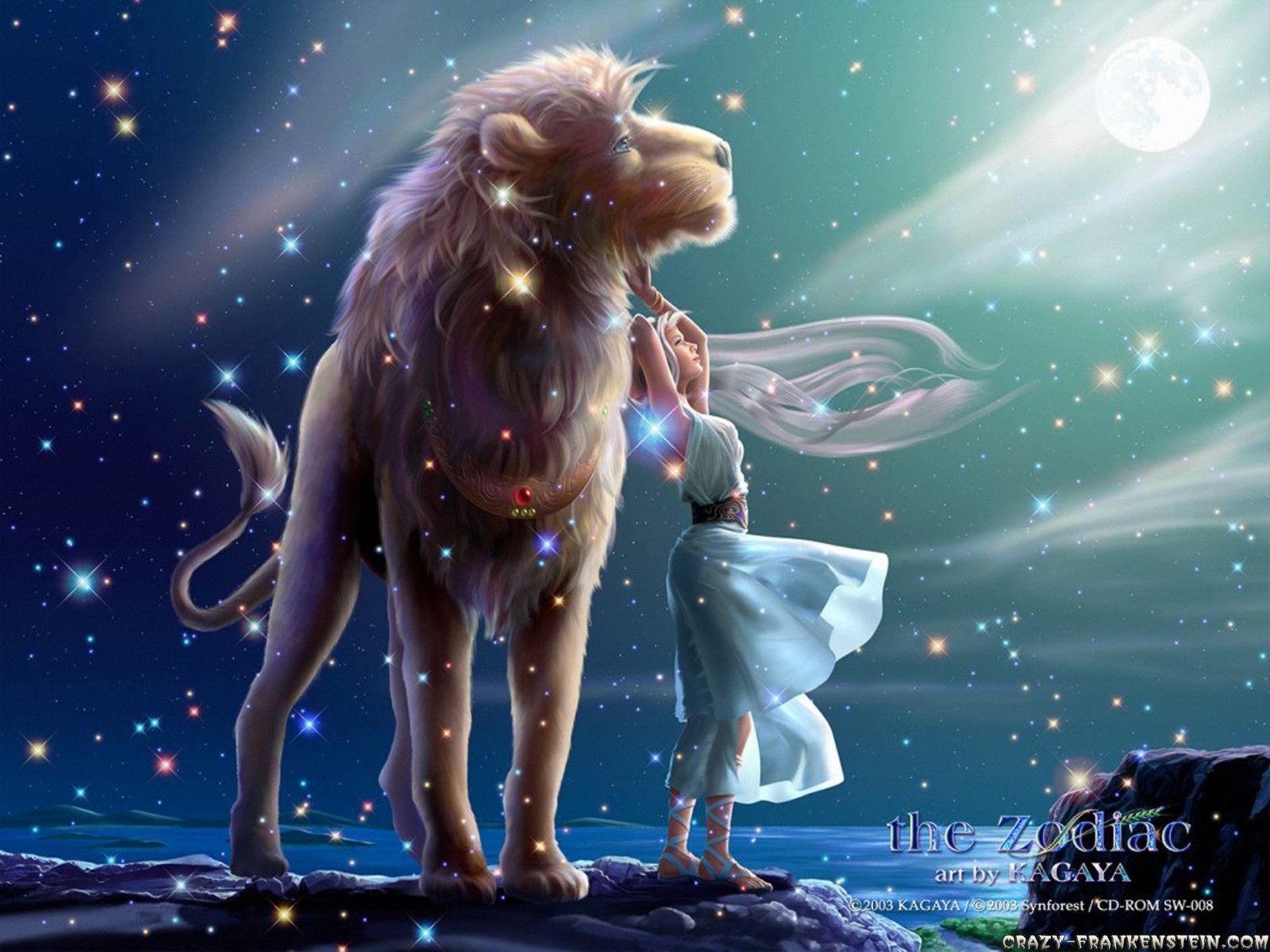 Leone zodiacale e figura stellata, 1600x1200 HD Ready, Desktop