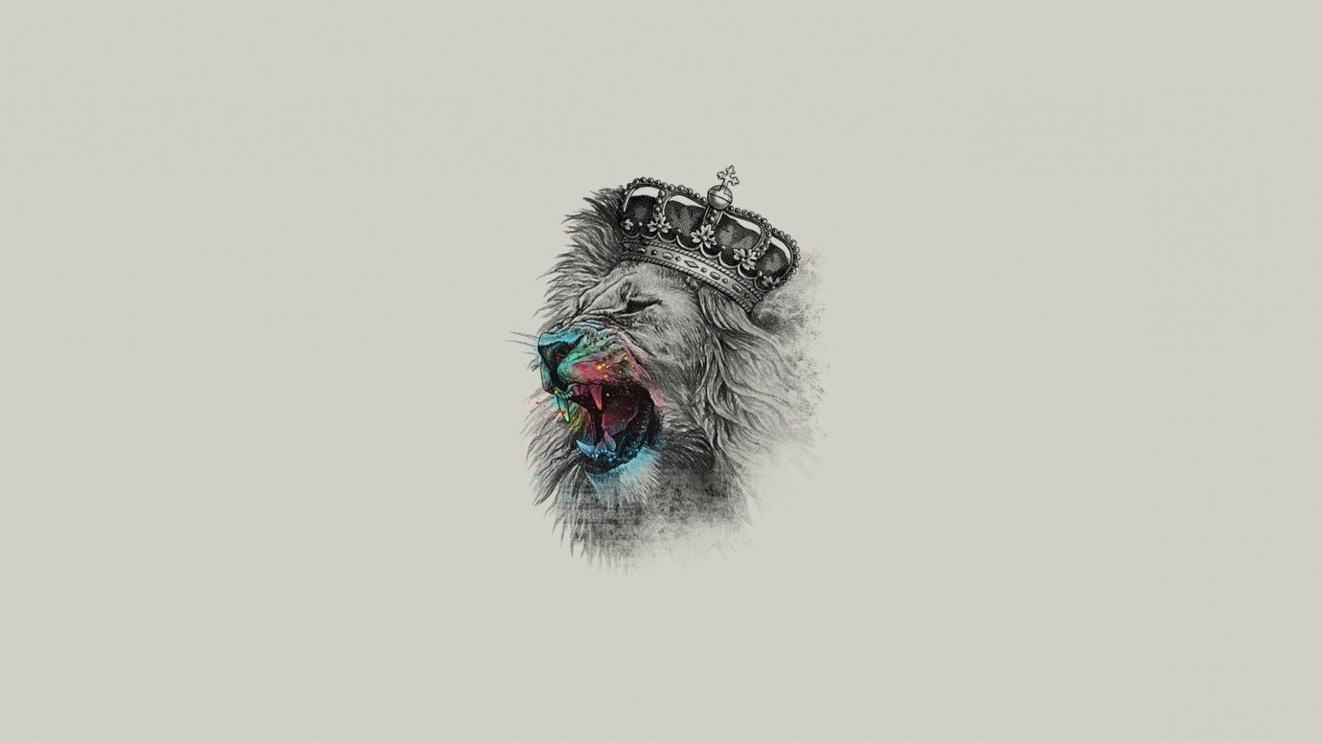 Leone ringhiante occhi rossi, 1000x1000 HD, Desktop