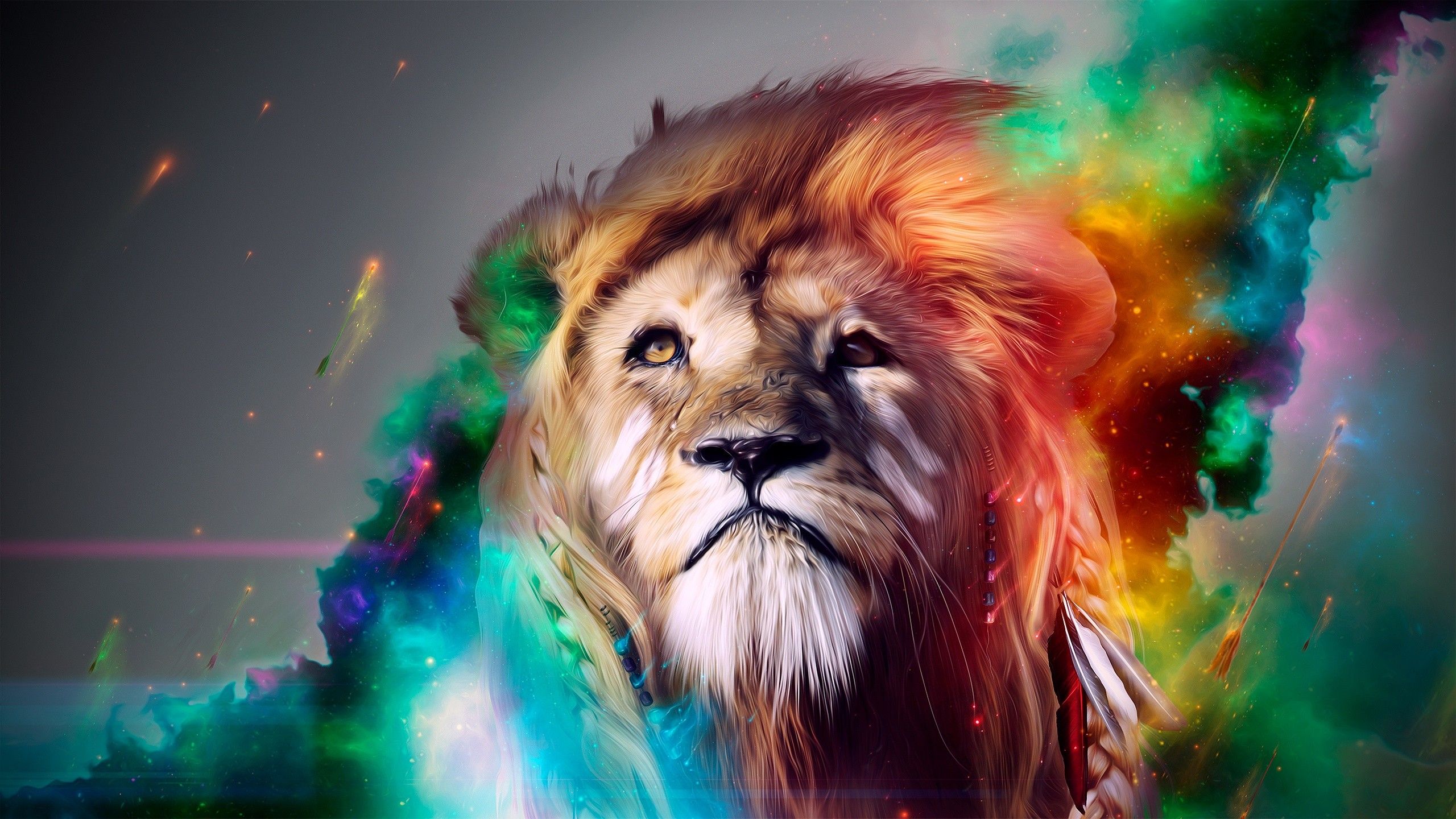 Leone con corona tra braci, 1920x1080 1080p, Desktop