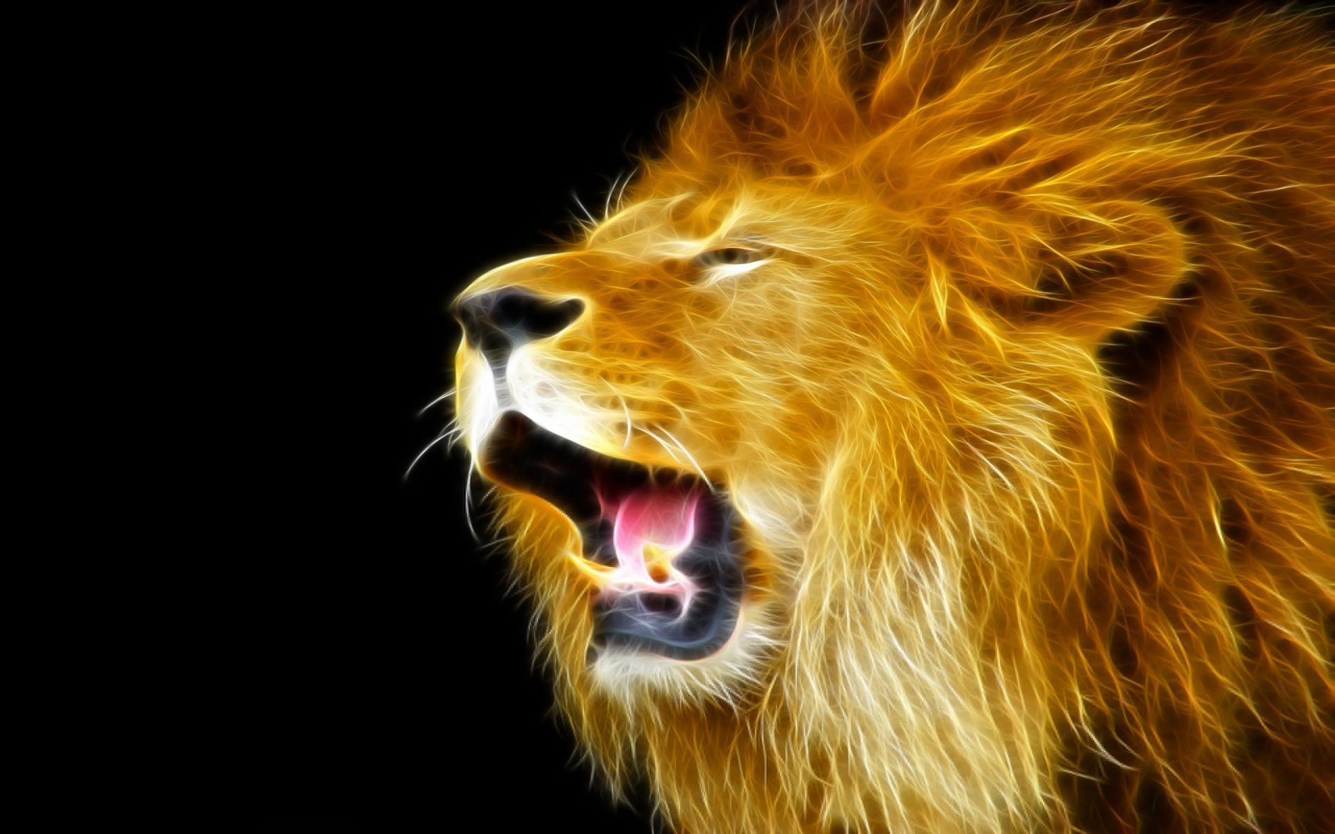 Leone dipinto sfondo stellato, 900x900 HD, Desktop