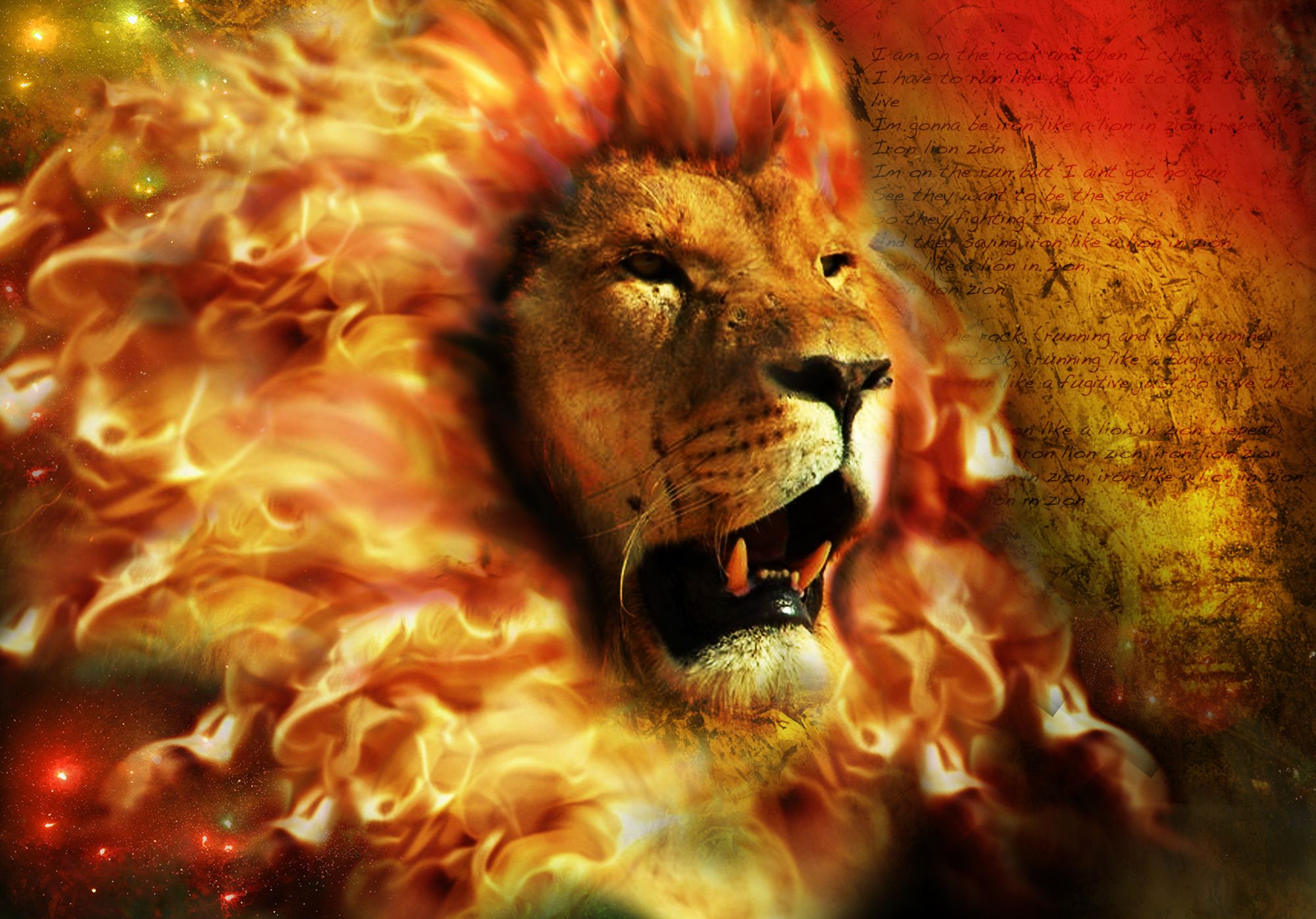 Leone ruggente su nero, 1920x1200 WUXGA, Desktop