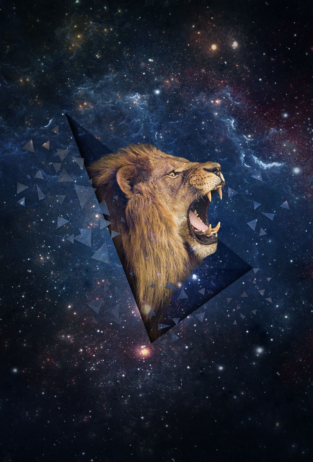 Leone ruggente triangolo galassia, 1040x1536 Verticale, Telefono