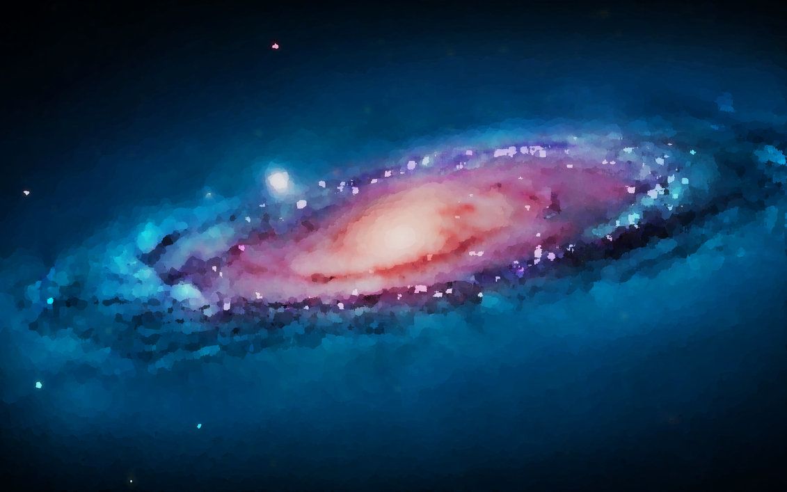 Galassia spirale spazio blu-viola, 1131x707 HD, PC Desktop