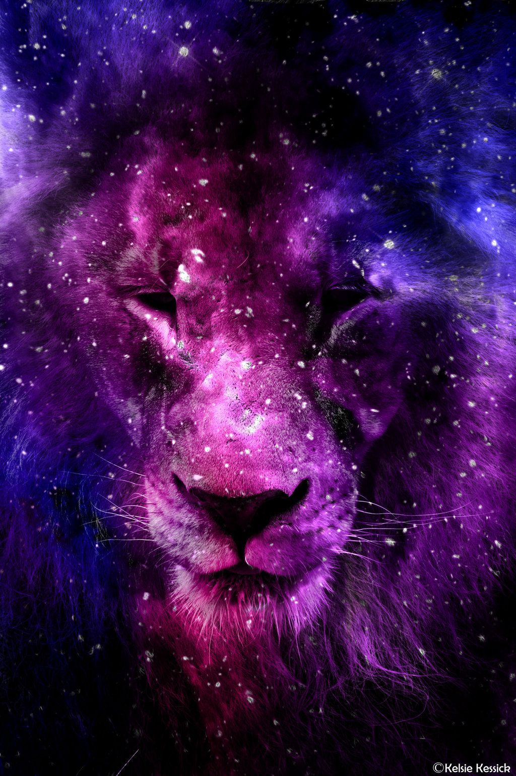Leone galattico viola cosmico, 1024x1539 Full HD Verticale, Google Pixel