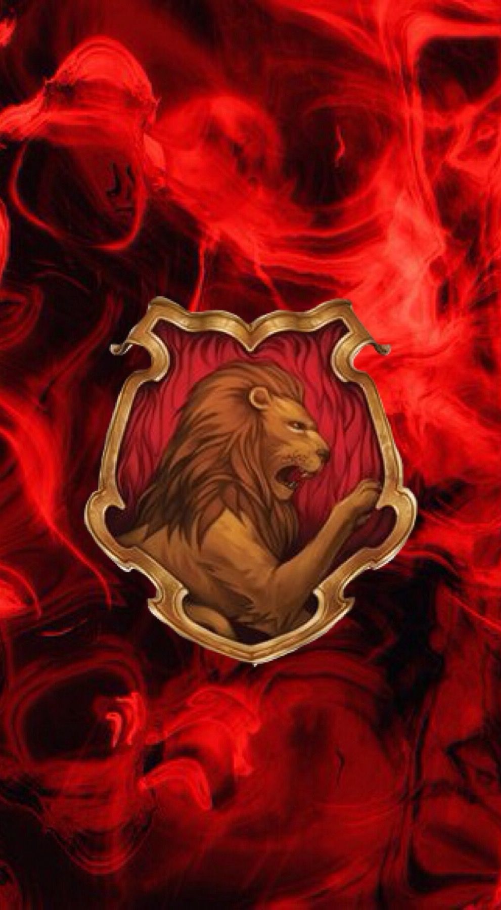 Stemma leone Grifondoro fumo rosso, 991x1800 Verticale, Telefono