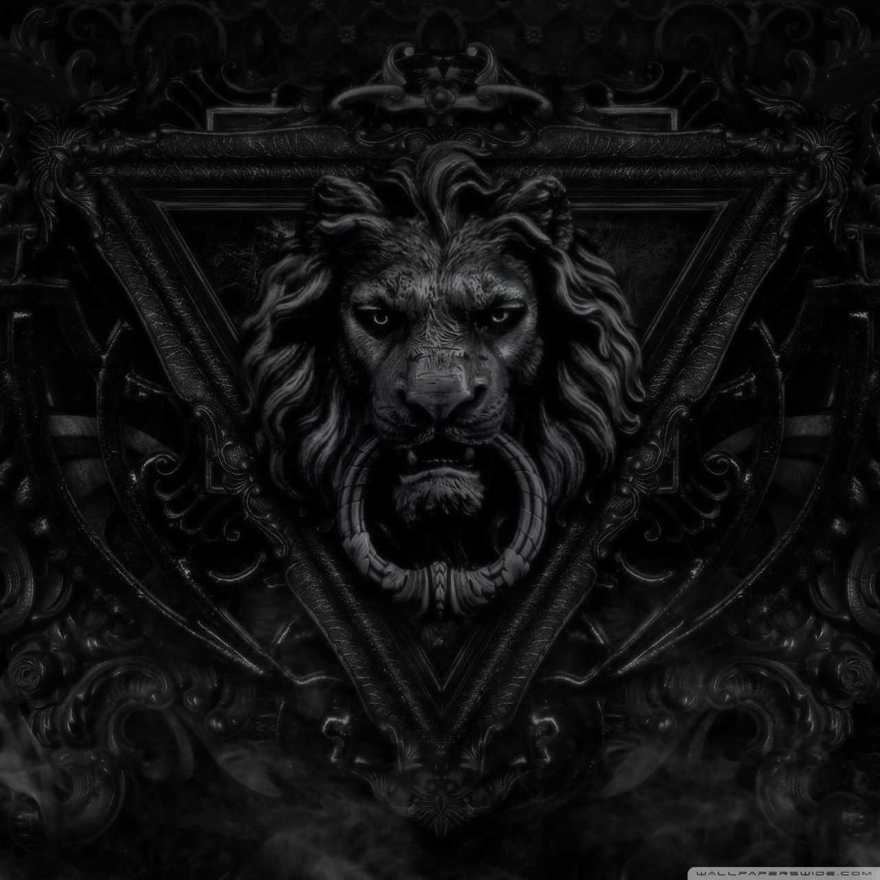 Leone gotico scuro ornamentale, 1280x1280 720p, PC
