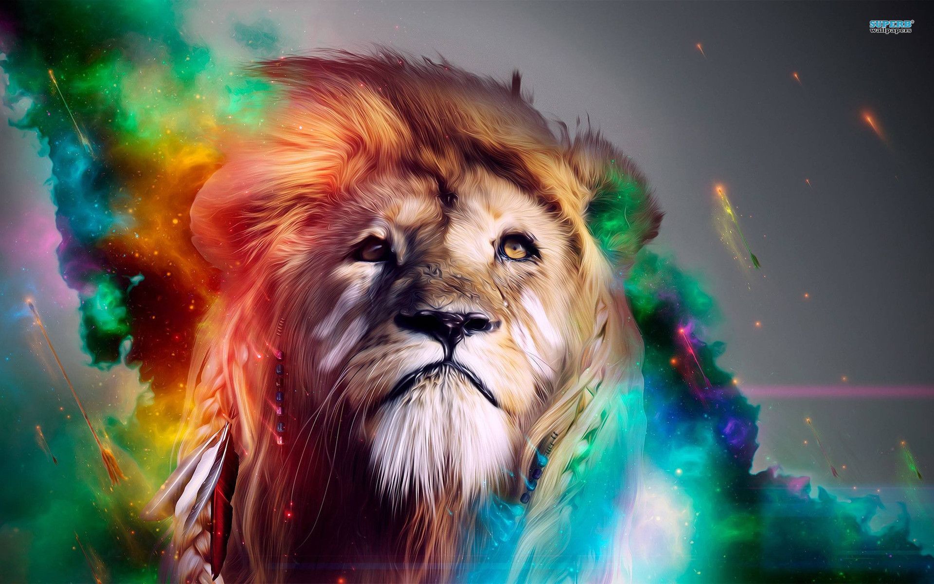 Leone artistico colorato, 1920x1200 Full HD+, PC