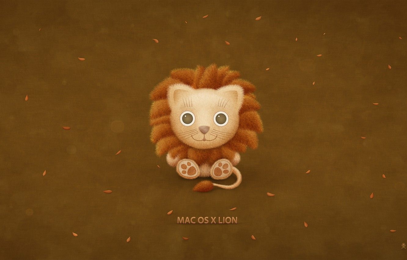 Leoncino carino Mac OS X, 1332x850 HD, Desktop