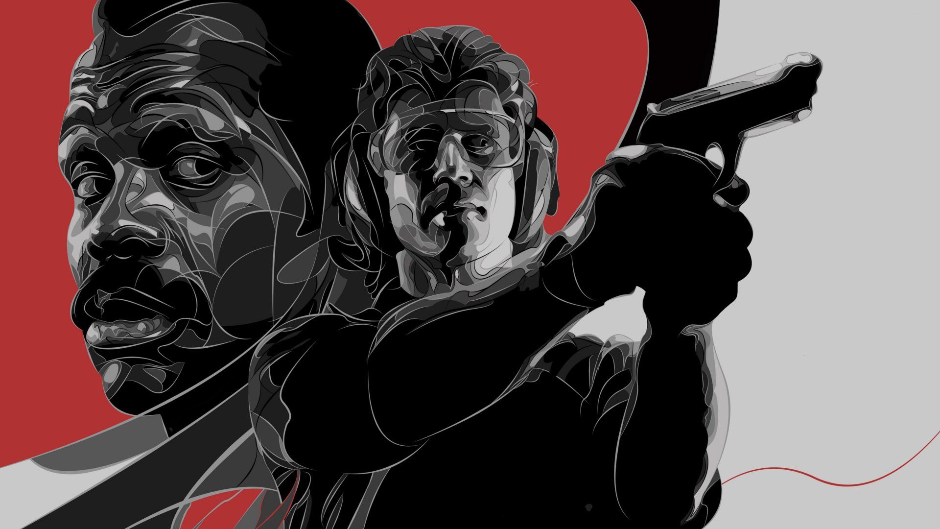 Poster illustrato Lethal Weapon, 1920x1080 Full HD, Desktop