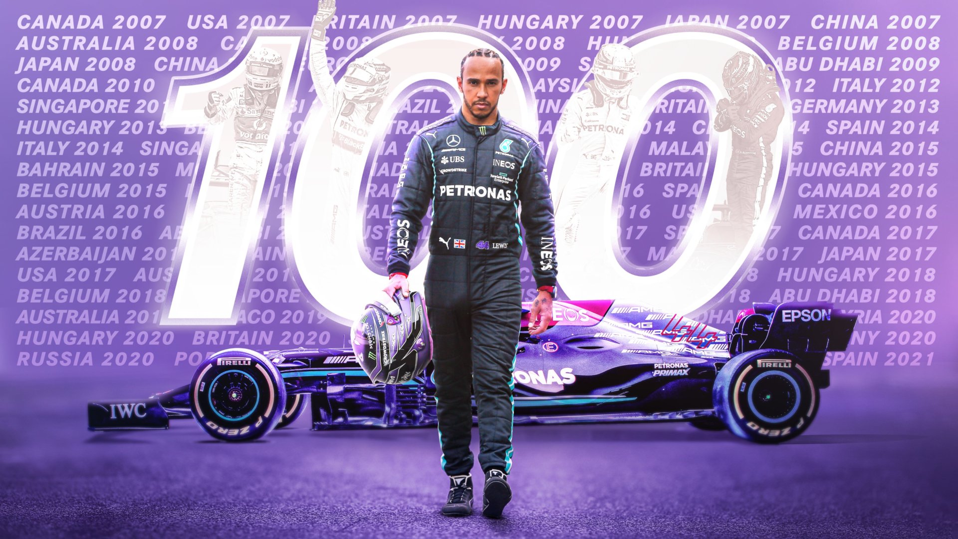 Lewis Hamilton con monoposto Mercedes, 1920x1080 Full HD, Desktop
