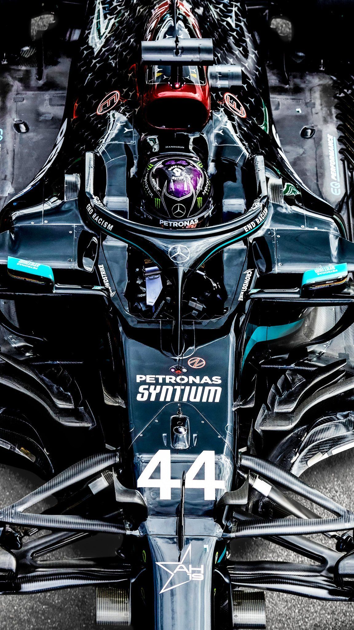Monoposto Mercedes F1 numero 44, 1152x2048 Full HD Verticale, Samsung Galaxy
