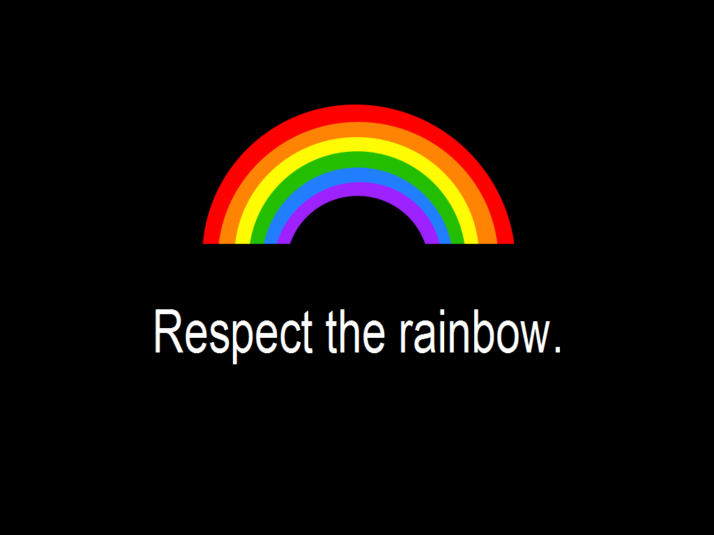 Arcobaleno con testo respect, 1024x768 HD, Laptop