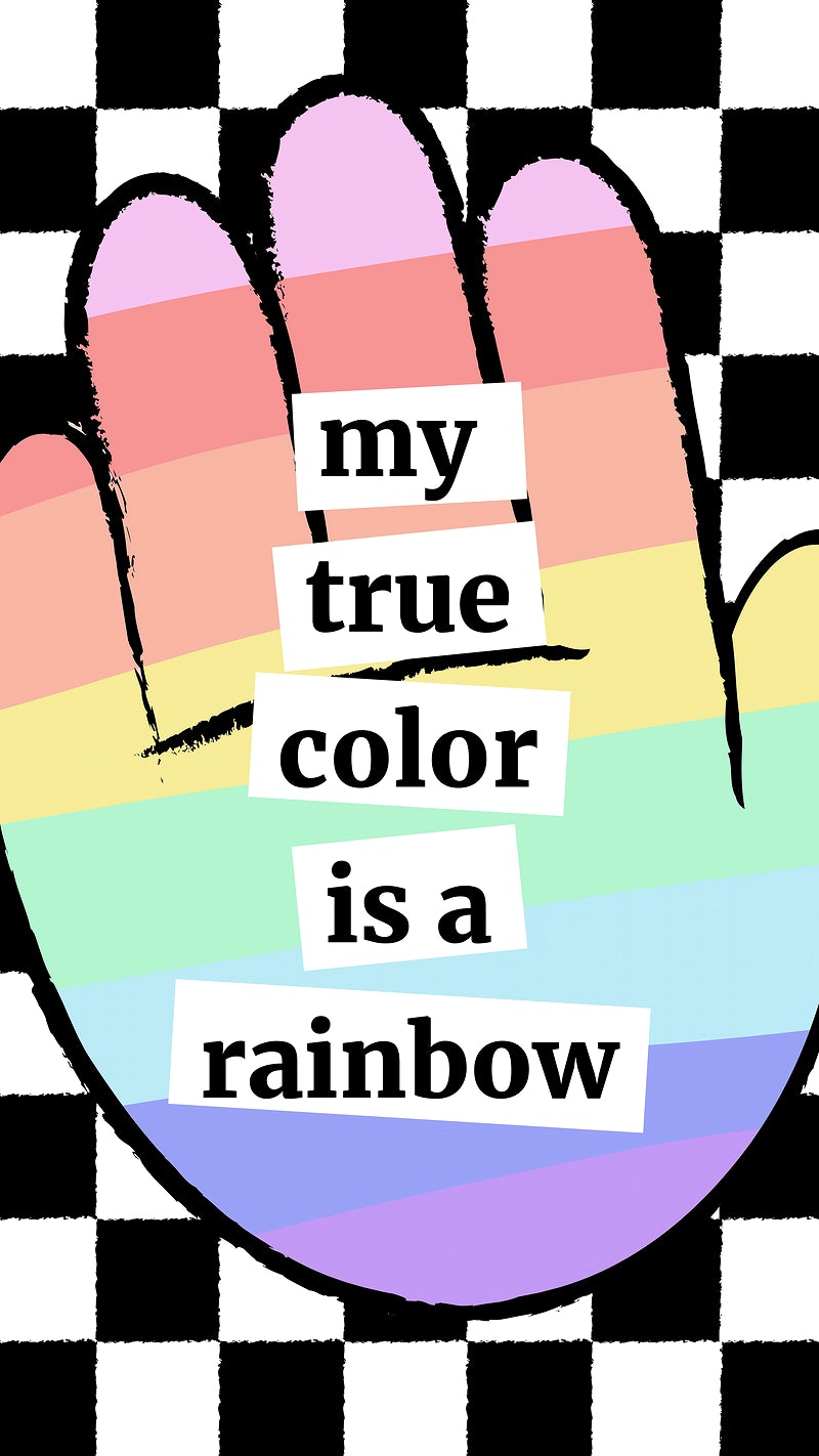Mano arcobaleno pastello scacchiera, 800x1422 Verticale, Mobile
