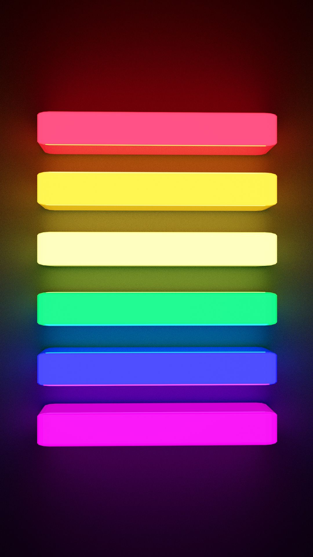 Barre neon arcobaleno LGBT, 1080x1920 Full HD Verticale, Smartphone