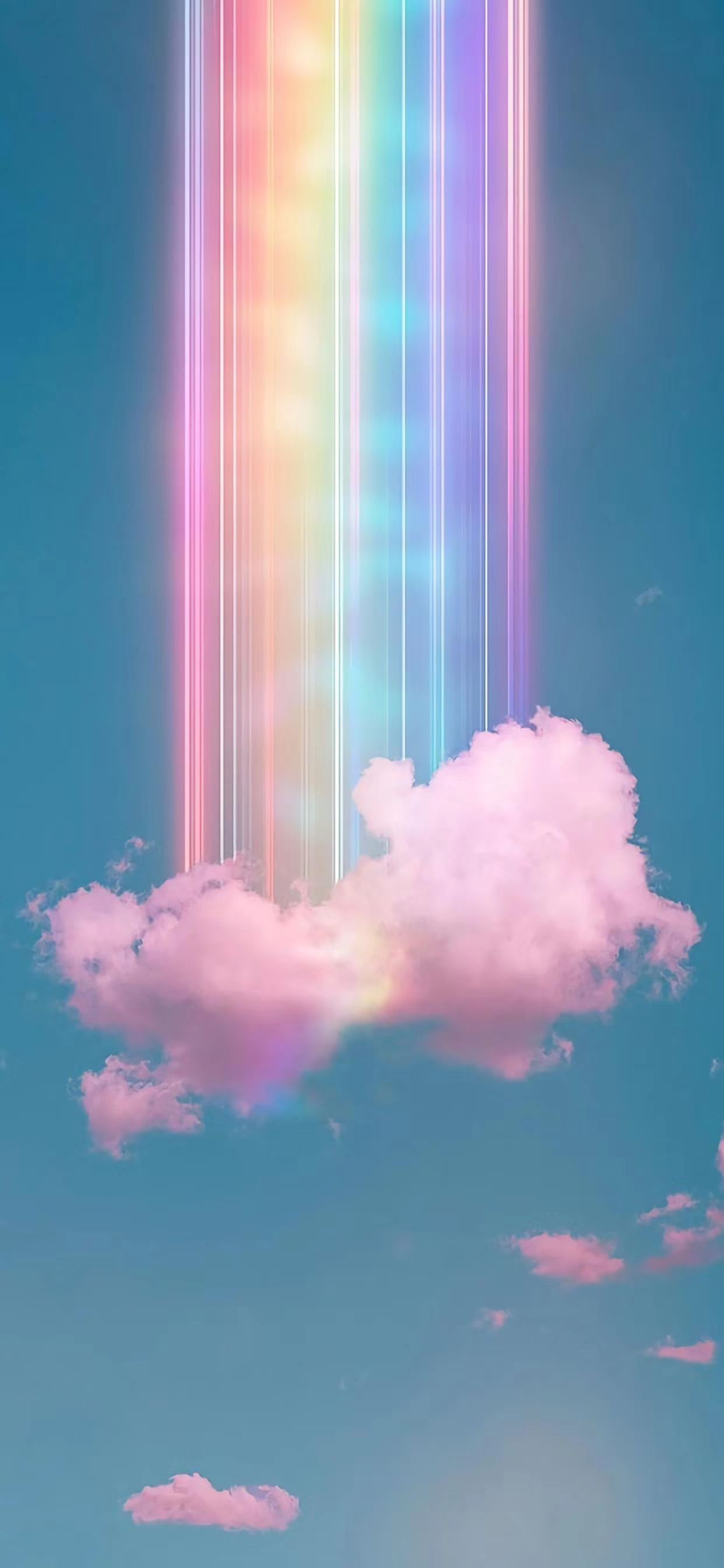 Arcobaleno raggi nel cielo, 1242x2688 Verticale, Telefono