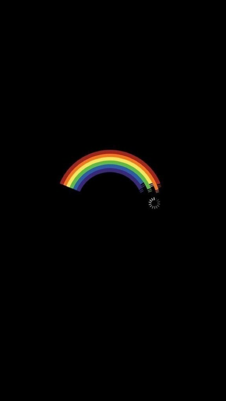 Arcobaleno LGBT sfondo nero, 720x1280 Verticale, Telefono