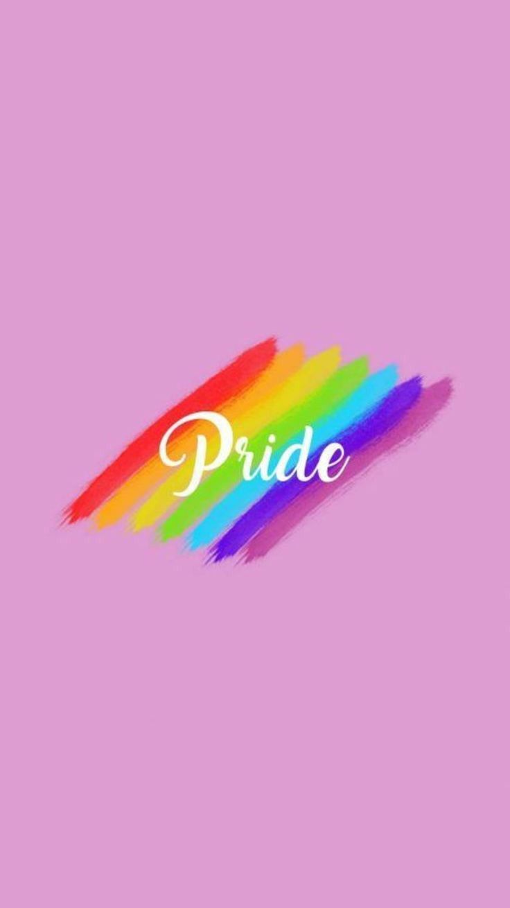 Pennellata arcobaleno con scritta Pride, 736x1310 Verticale, Mobile