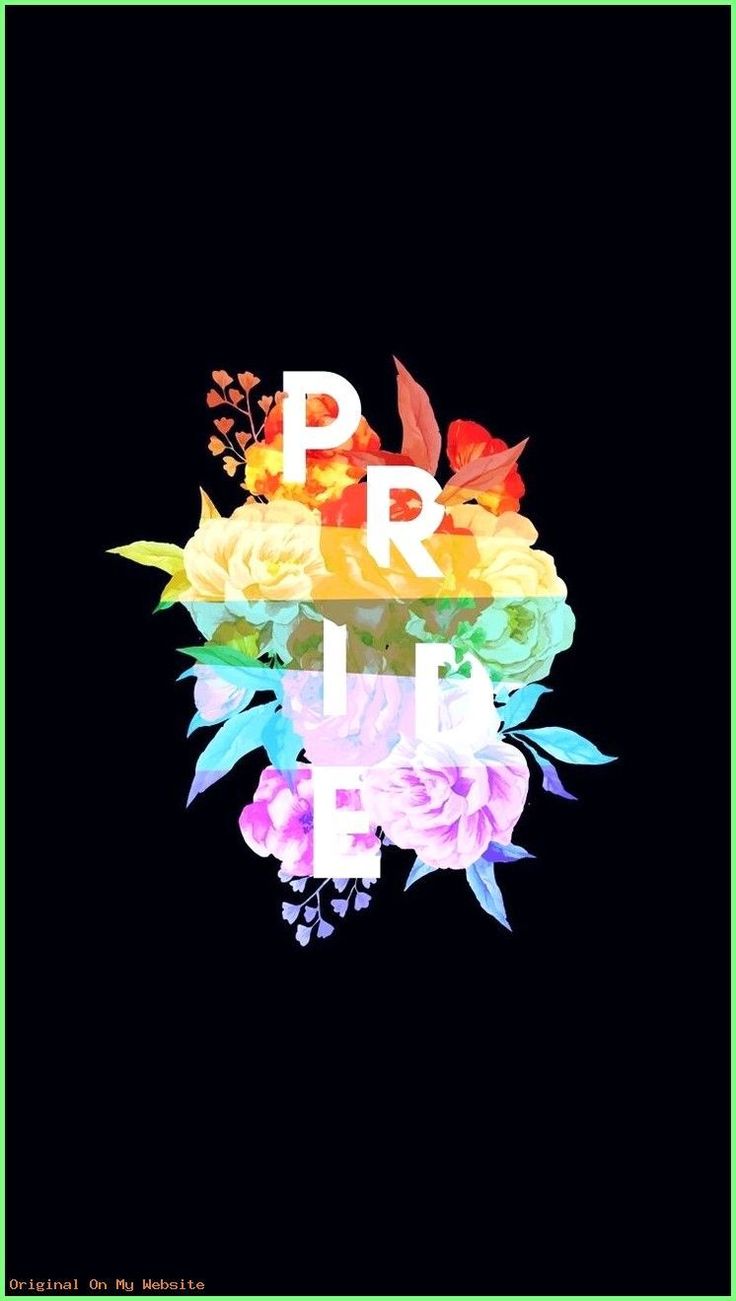 Scritta Pride floreale arcobaleno, 736x1301 Full HD Verticale, Realme