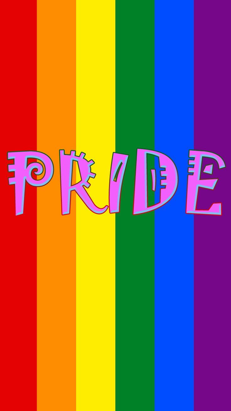 Bandiera arcobaleno con scritta Pride, 736x1309 Full HD Verticale, iPhone