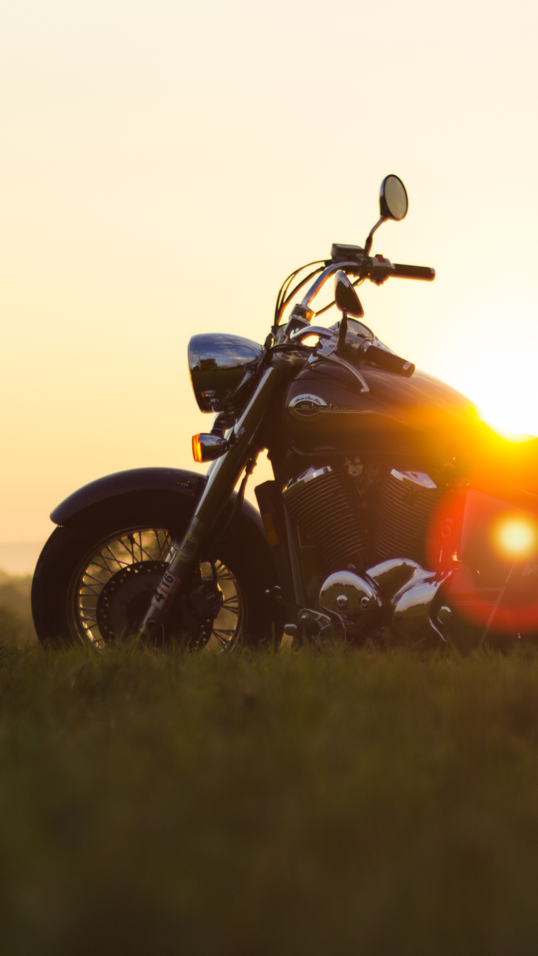 Motocicletta al tramonto, 1080x1920 Full HD Verticale, Smartphone