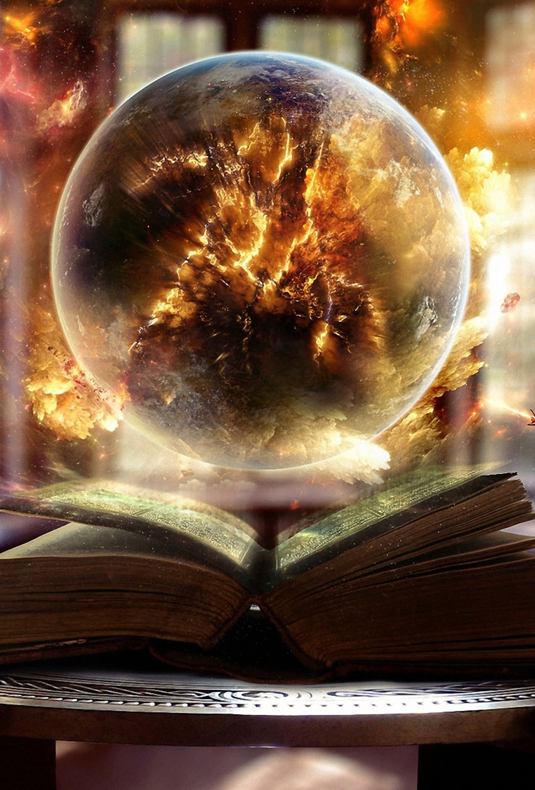 Libro aperto con cuori bokeh, 1332x850 720p, PC