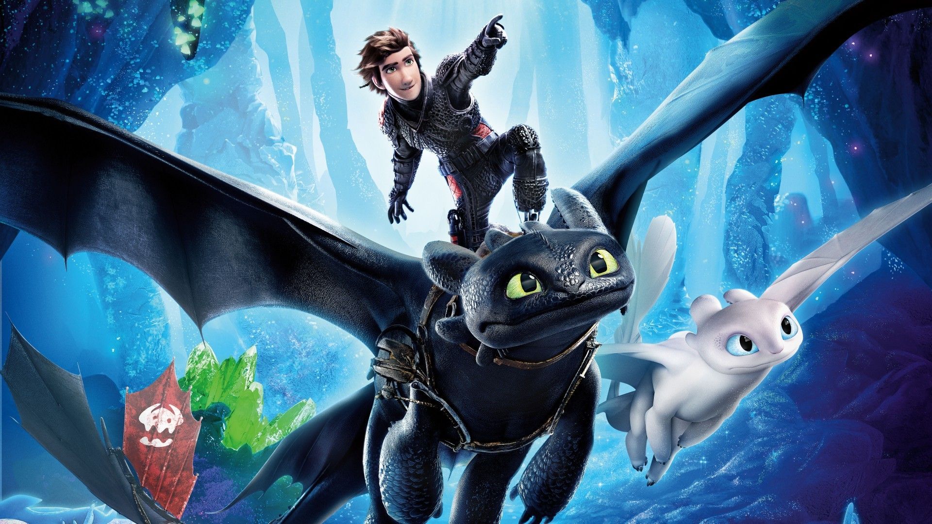 Sdentato e Furia Chiara, Dragon Trainer, 1920x1080 Full HD, Desktop