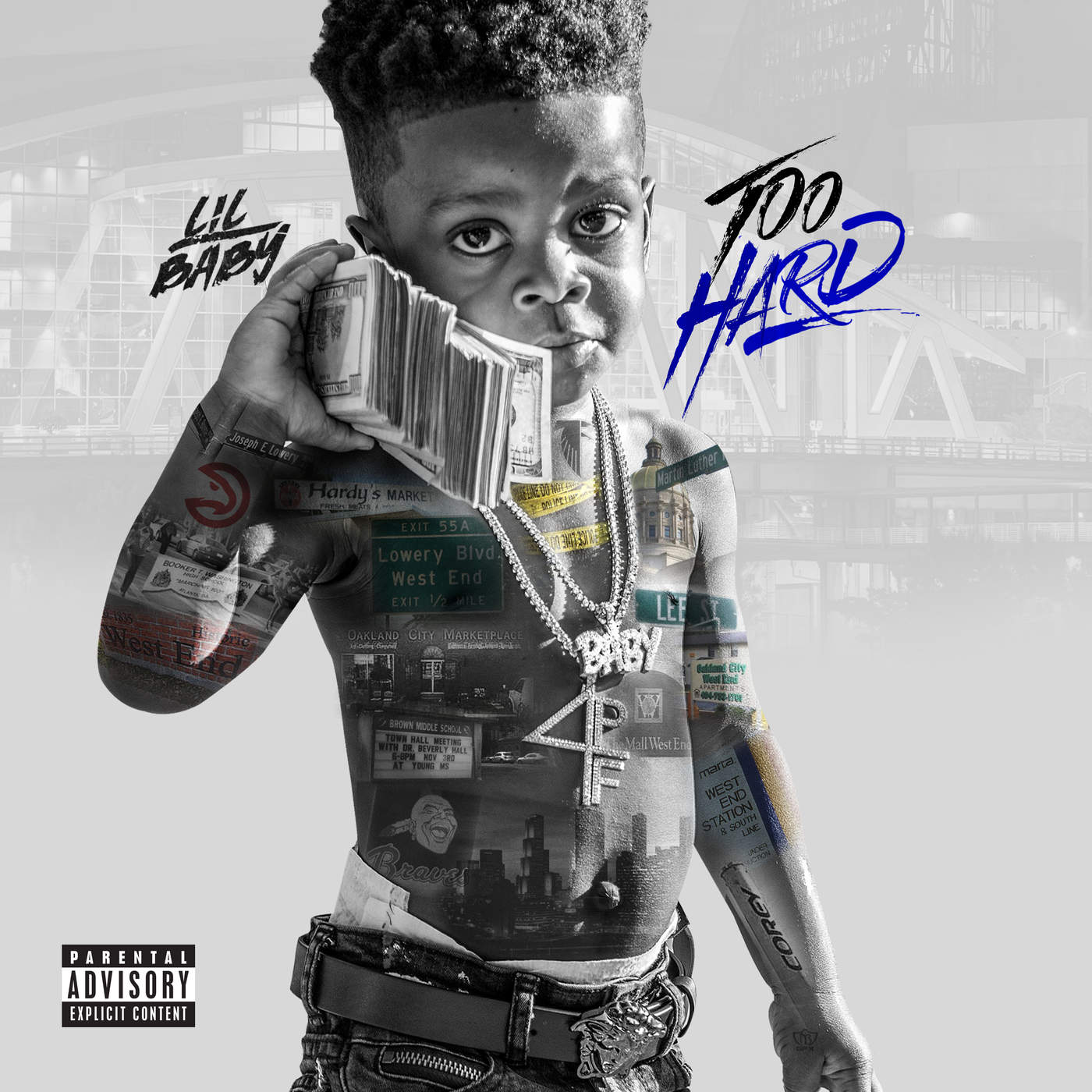 Lil Baby Too Hard copertina, 1400x1400 720p, Acer Nitro