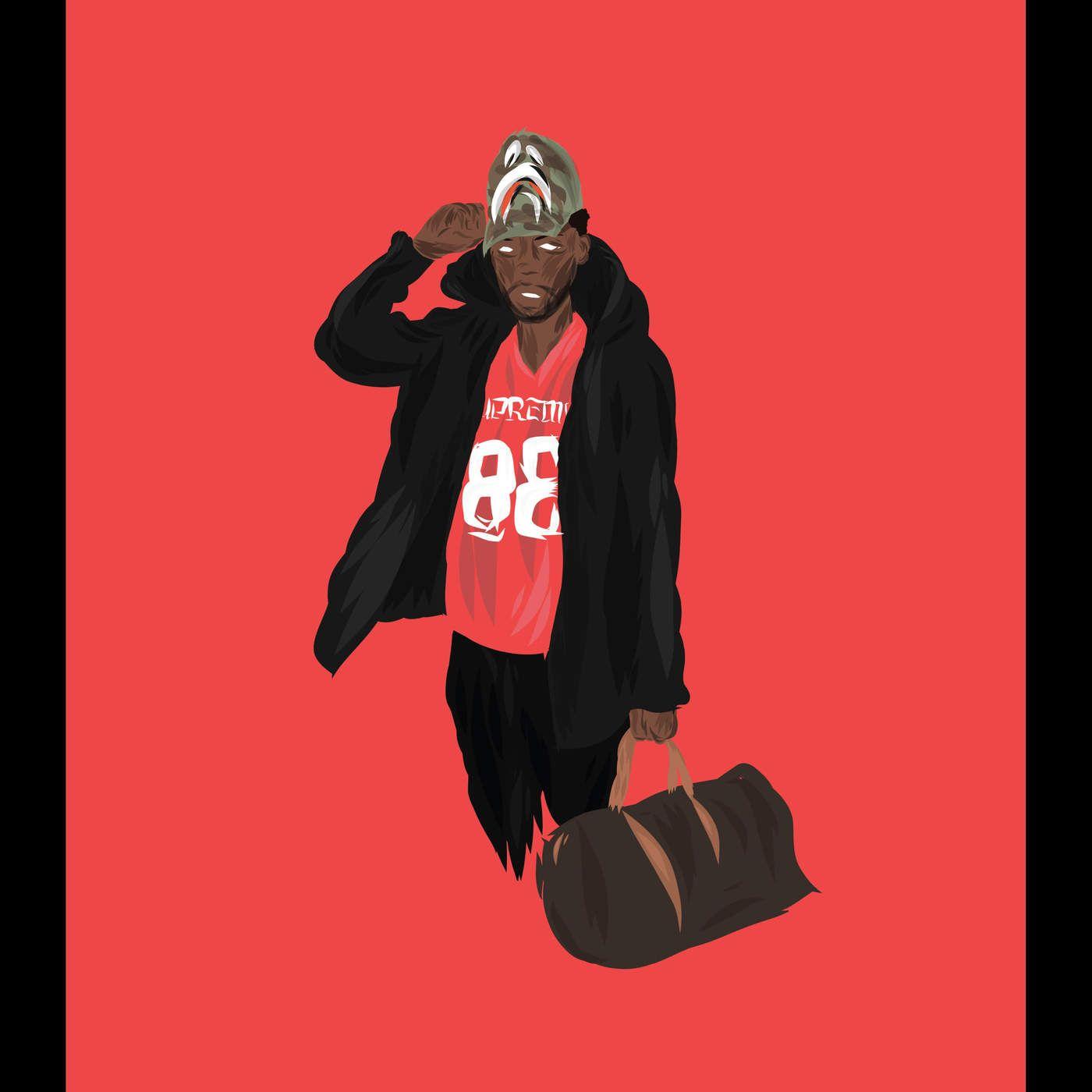 Illustrazione rapper con maglia 88, 1400x1400 HD, Desktop