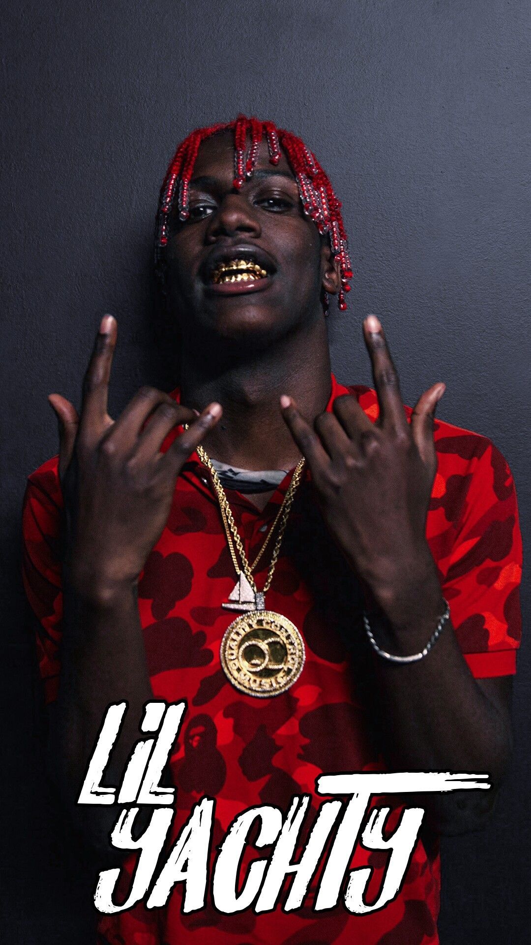 Lil Yachty rapper camouflage rossa, 1080x1920 Verticale, Telefono